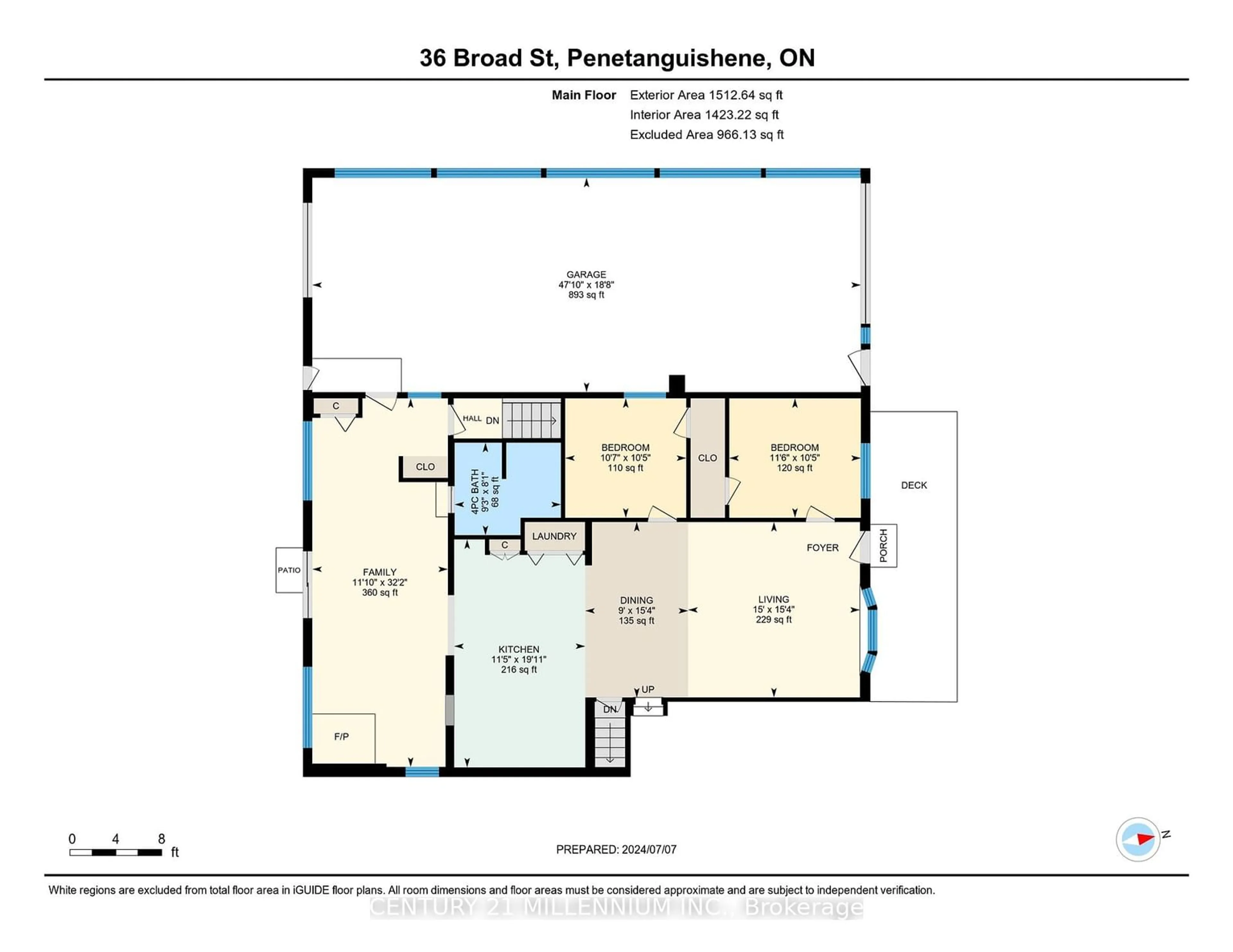 Floor plan for 36 Broad St, Penetanguishene Ontario L9M 1G1