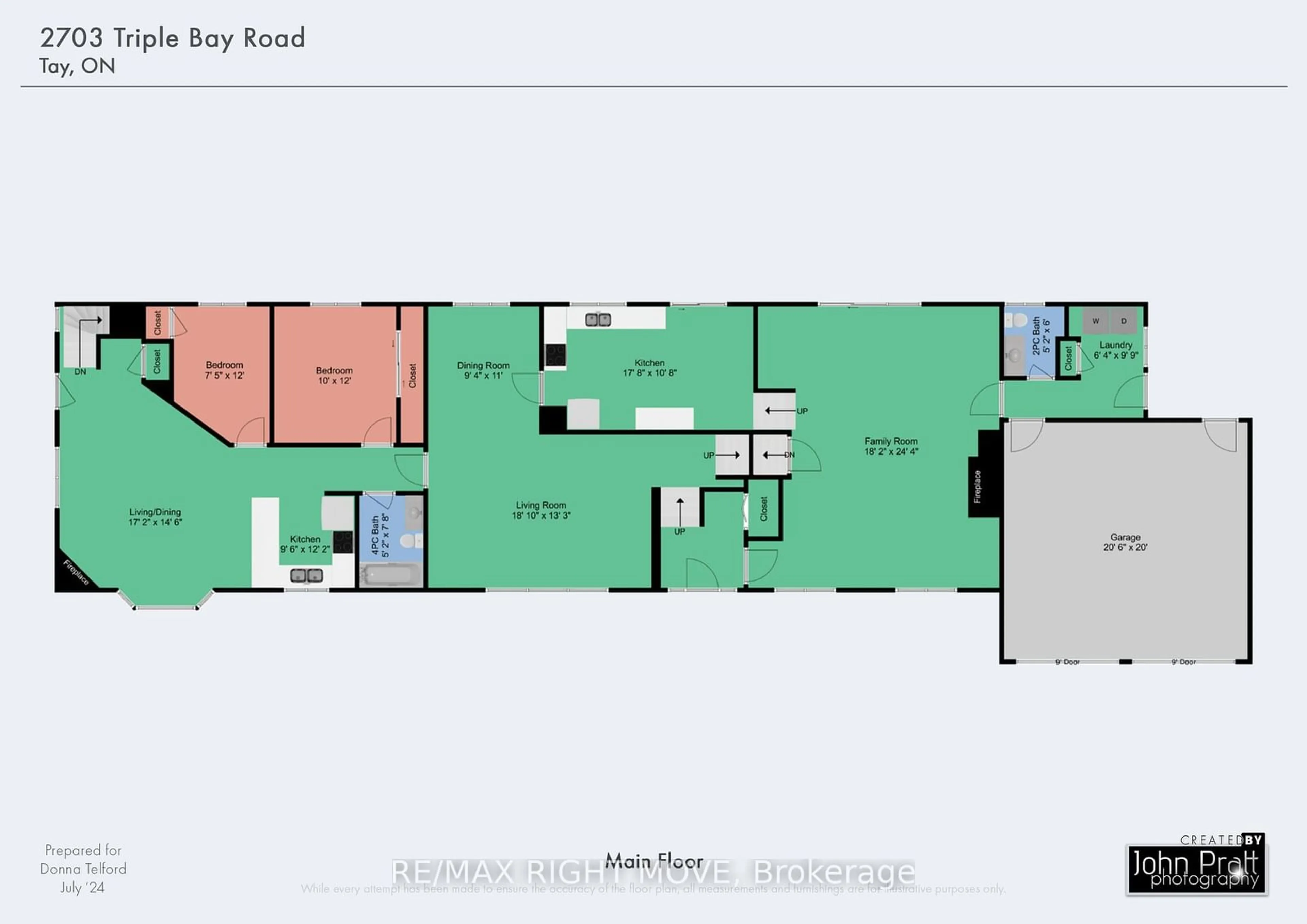 Floor plan for 2703 Triple Bay Rd, Tay Ontario L0K 1R0