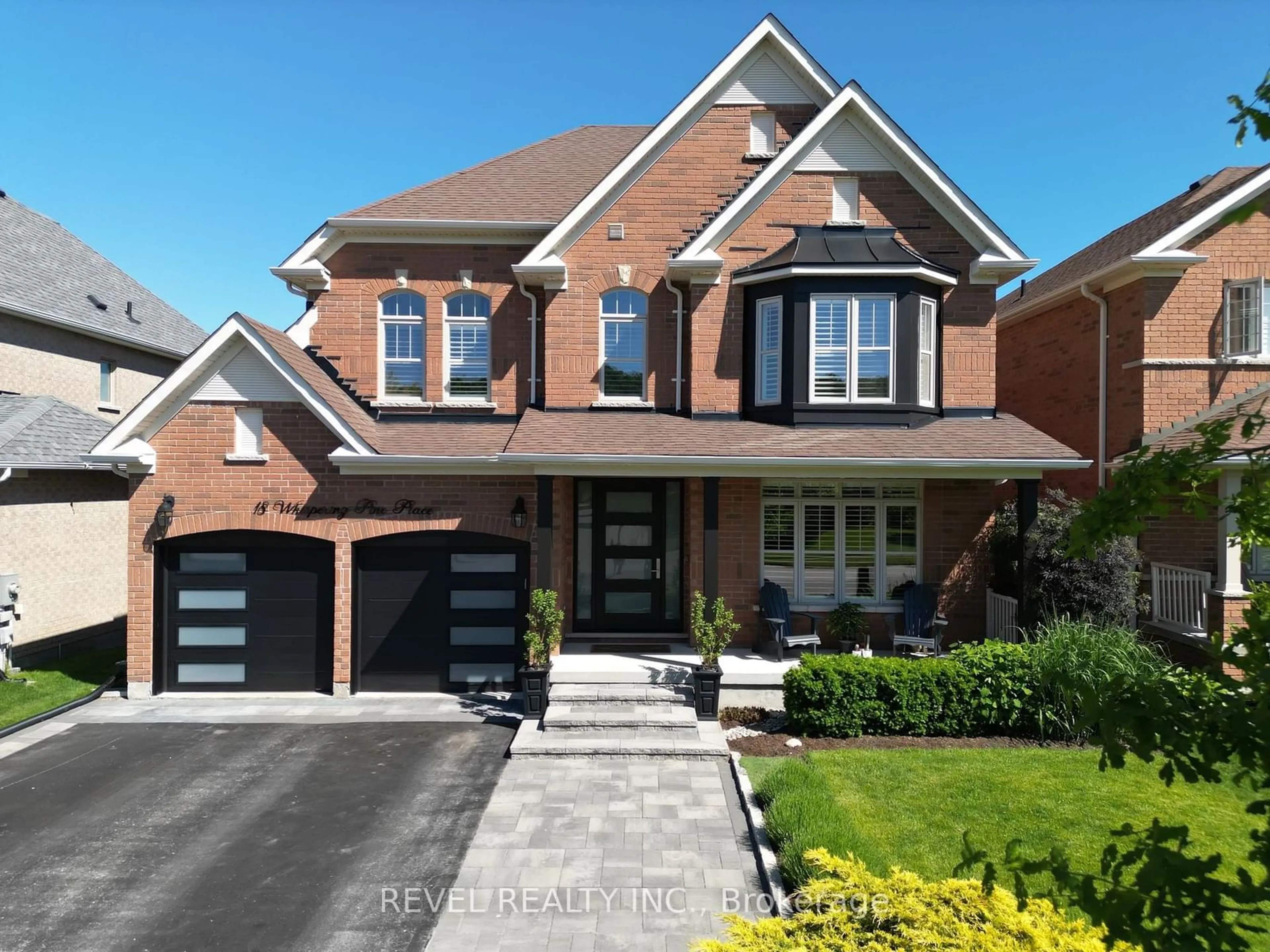 Home with brick exterior material for 18 Whispering Pine Pl, Barrie Ontario L4N 9R7