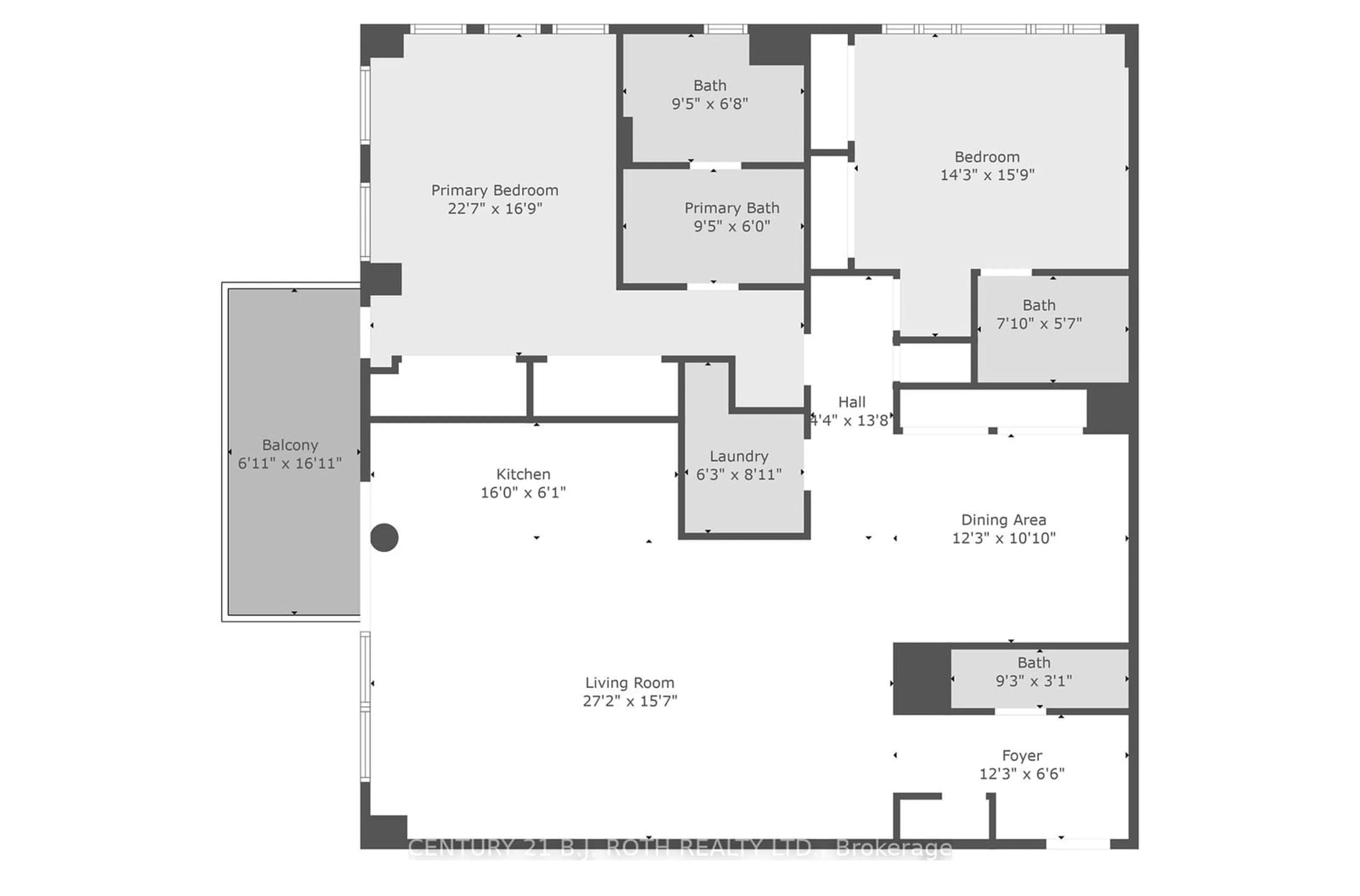 Floor plan for 185 DUNLOP St #523, Barrie Ontario L4M 1B2