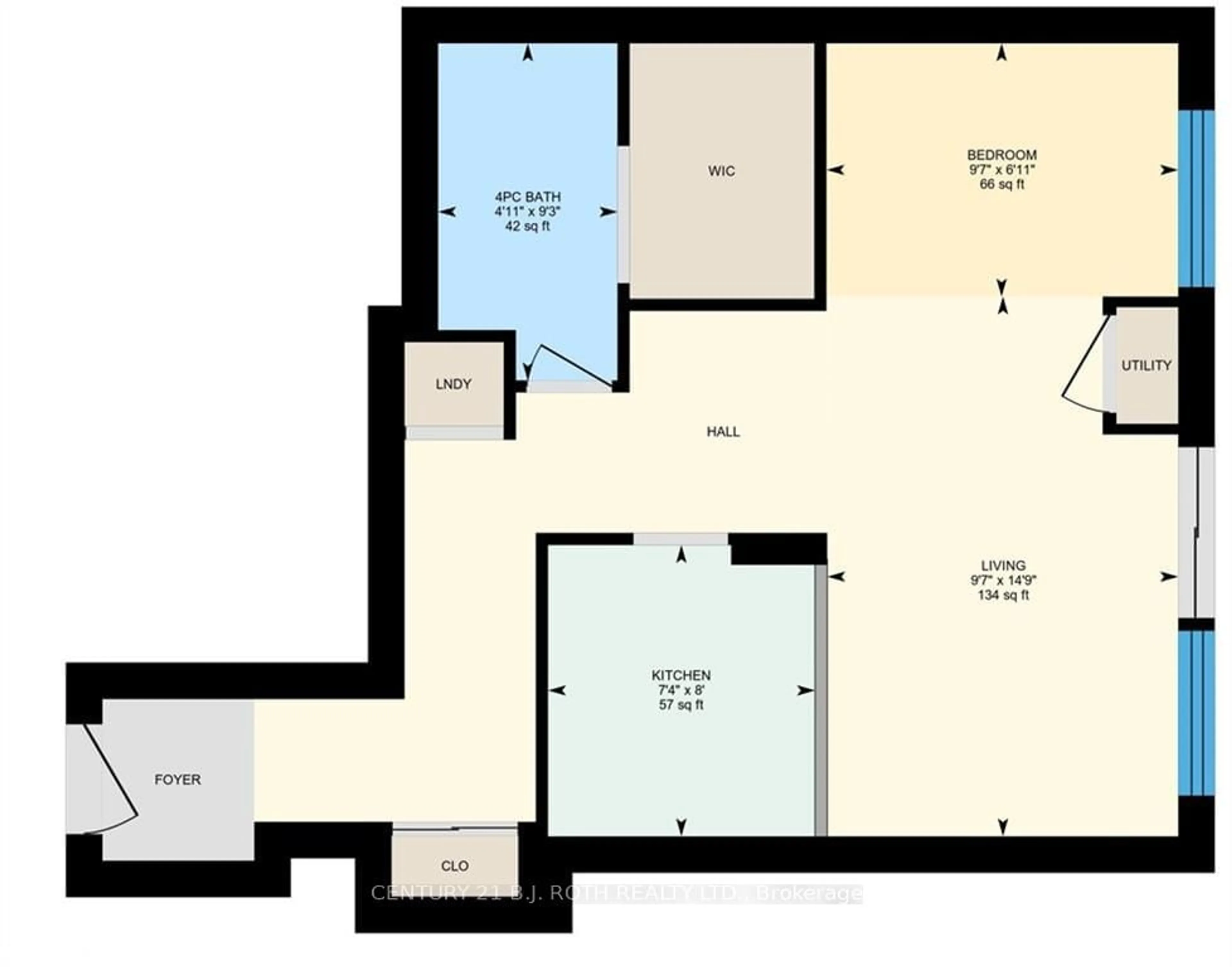 Floor plan for 75 Ellen St #701, Barrie Ontario L4N 7R6