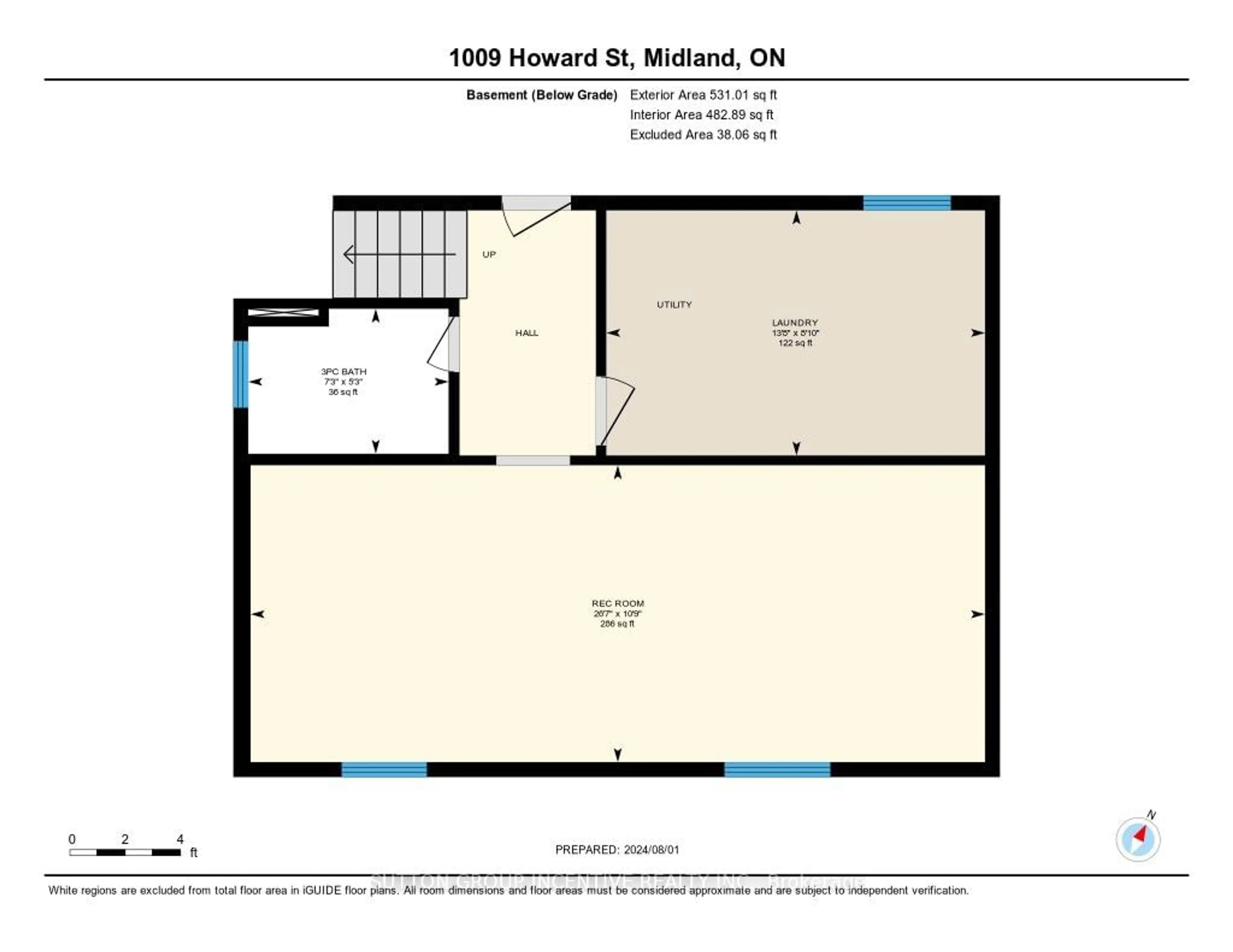 Floor plan for 1009 Howard St, Midland Ontario L4R 4P8