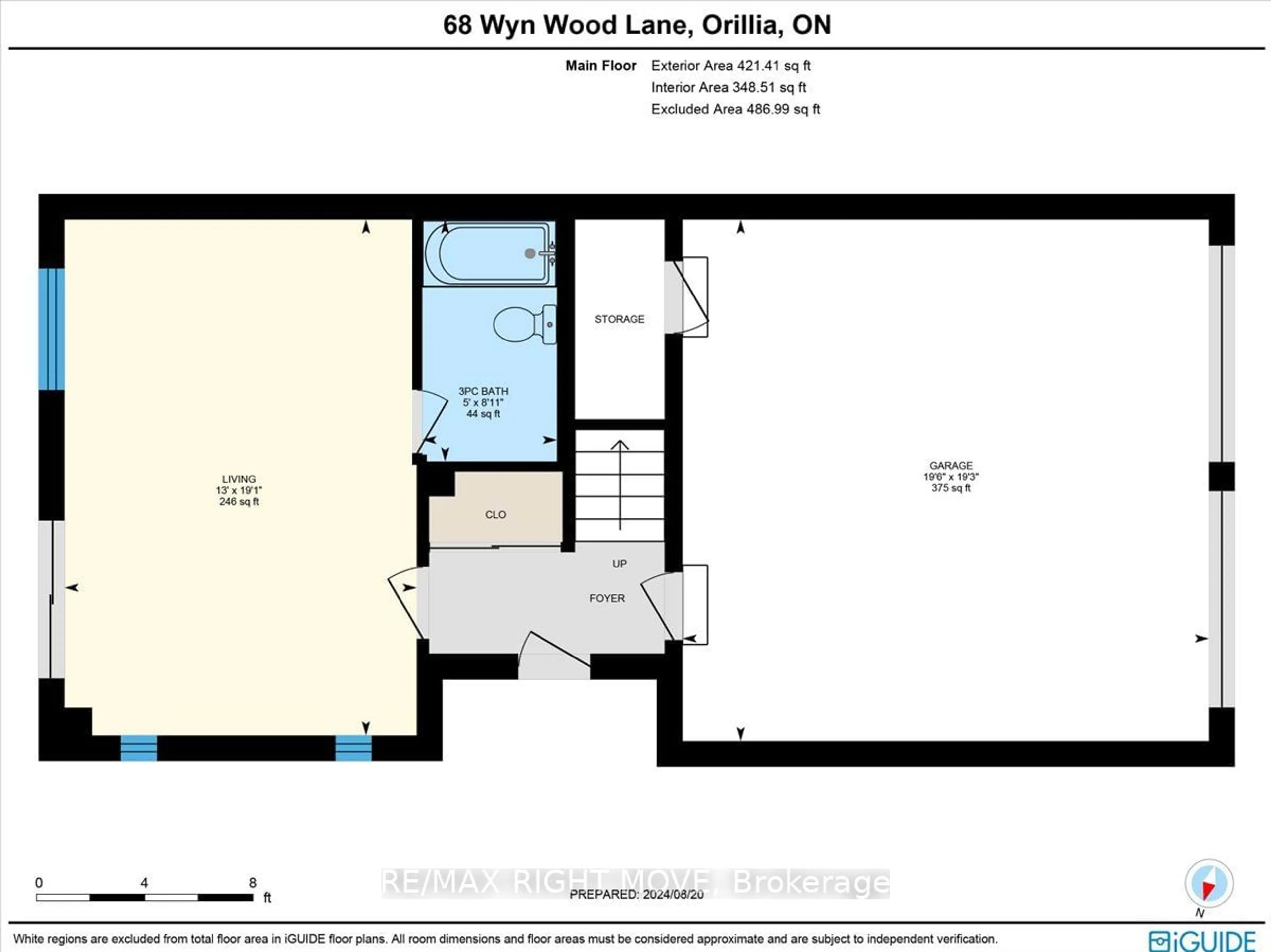 Floor plan for 68 Wyn Wood Lane, Orillia Ontario L3V 8P7