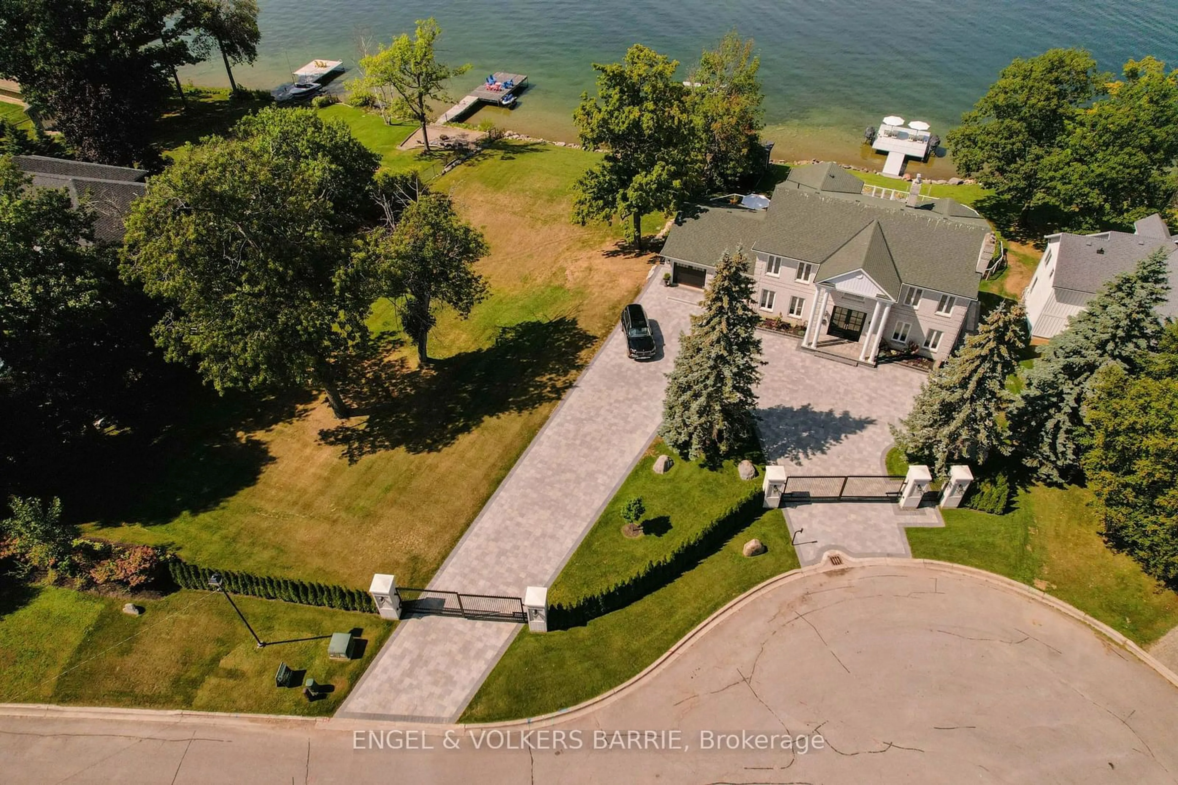 A pic from outside/outdoor area/front of a property/back of a property/a pic from drone, water/lake/river/ocean view for 376 Brewery Lane, Orillia Ontario L3V 7H8