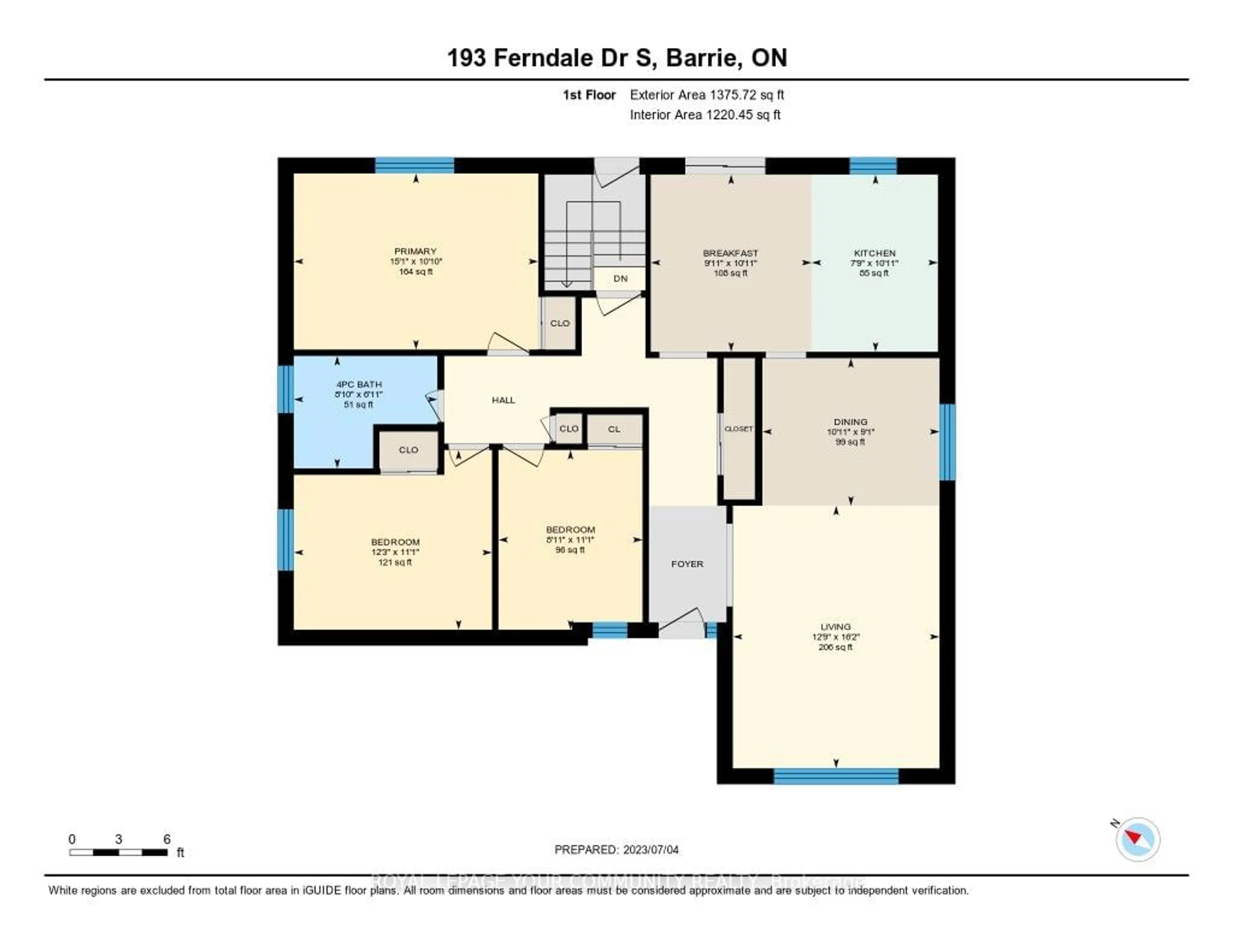 Floor plan for 193 Ferndale Dr, Barrie Ontario L4N 6X8