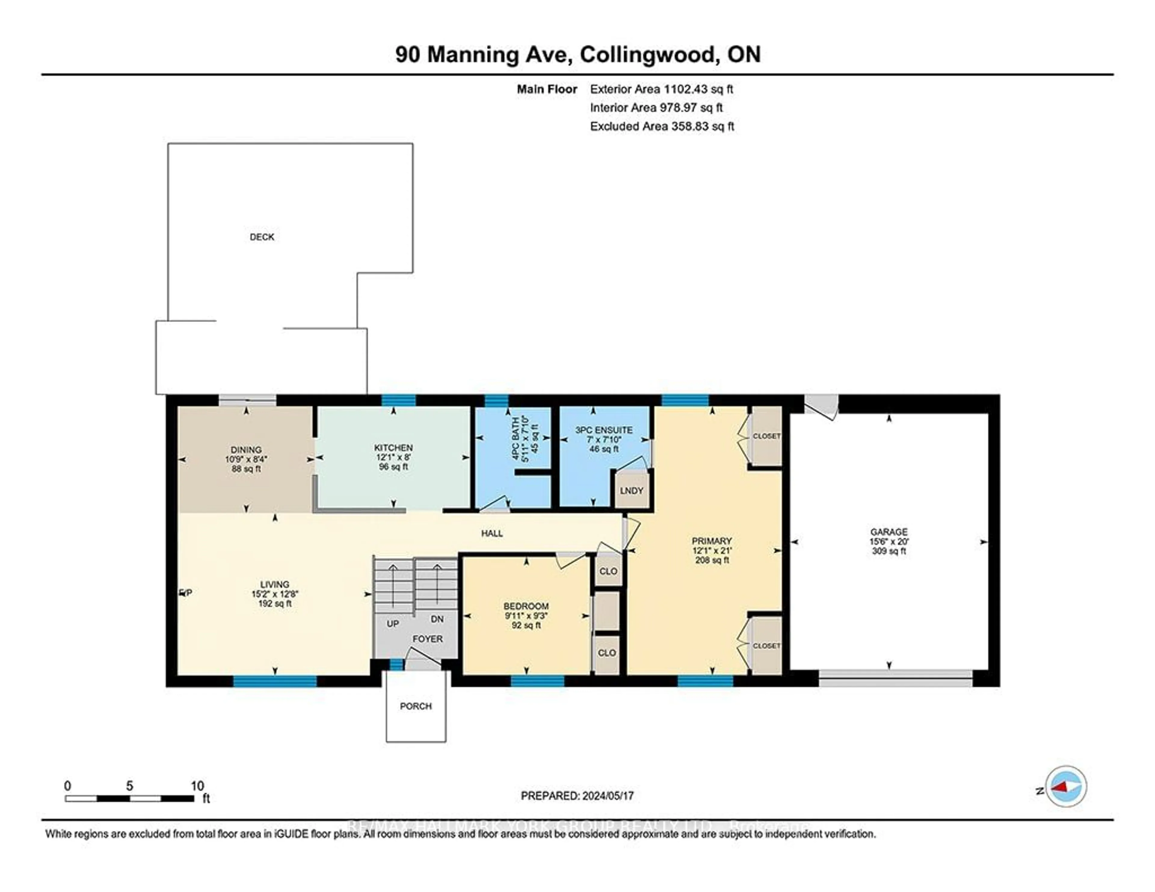 Floor plan for 90 Manning Ave, Collingwood Ontario L9Y 4A8