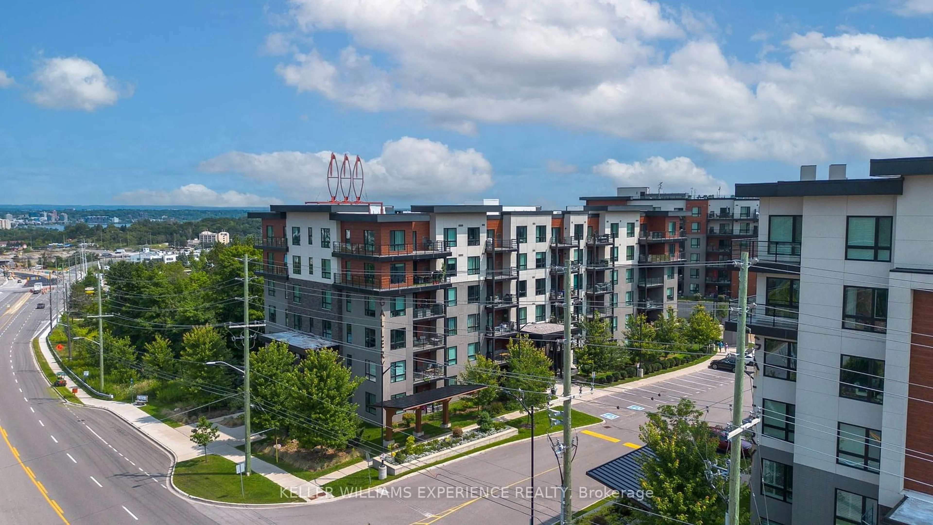 A pic from exterior of the house or condo, the view of city buildings for 300 Essa Rd #101, Barrie Ontario L9J 0B9