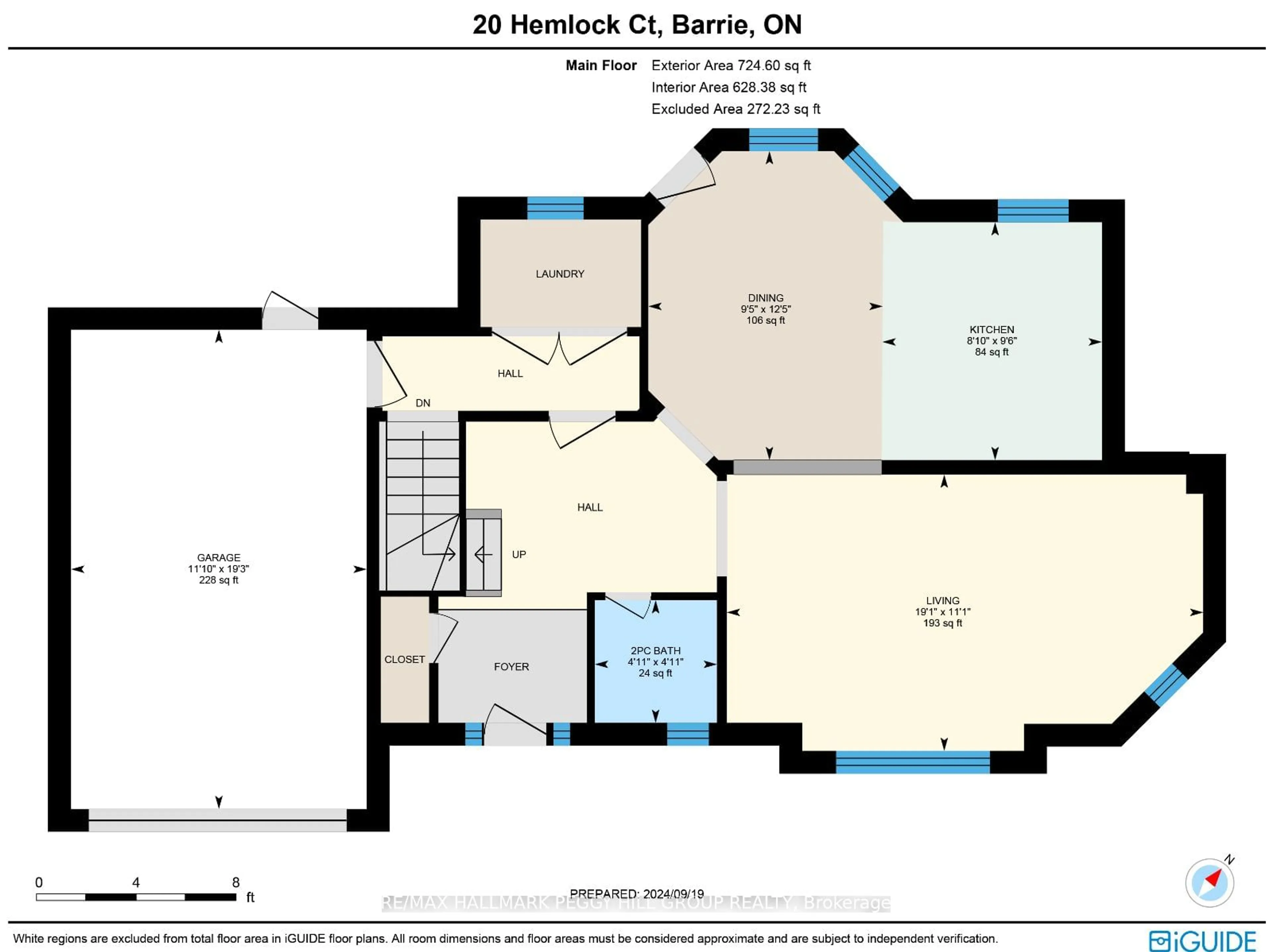 Floor plan for 20 Hemlock Crt, Barrie Ontario L4N 9N5