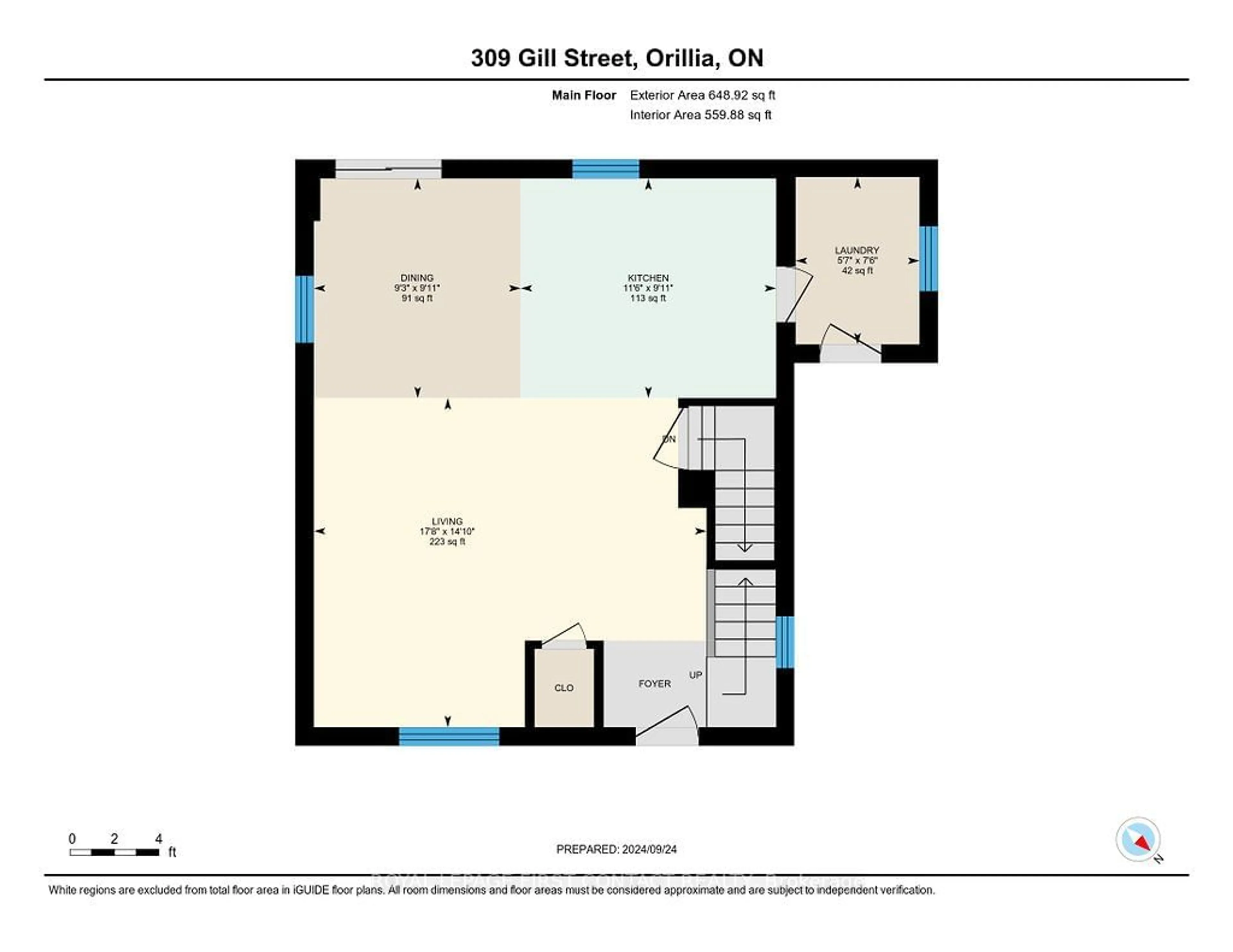 Floor plan for 309 Gill St, Orillia Ontario L3V 4K3