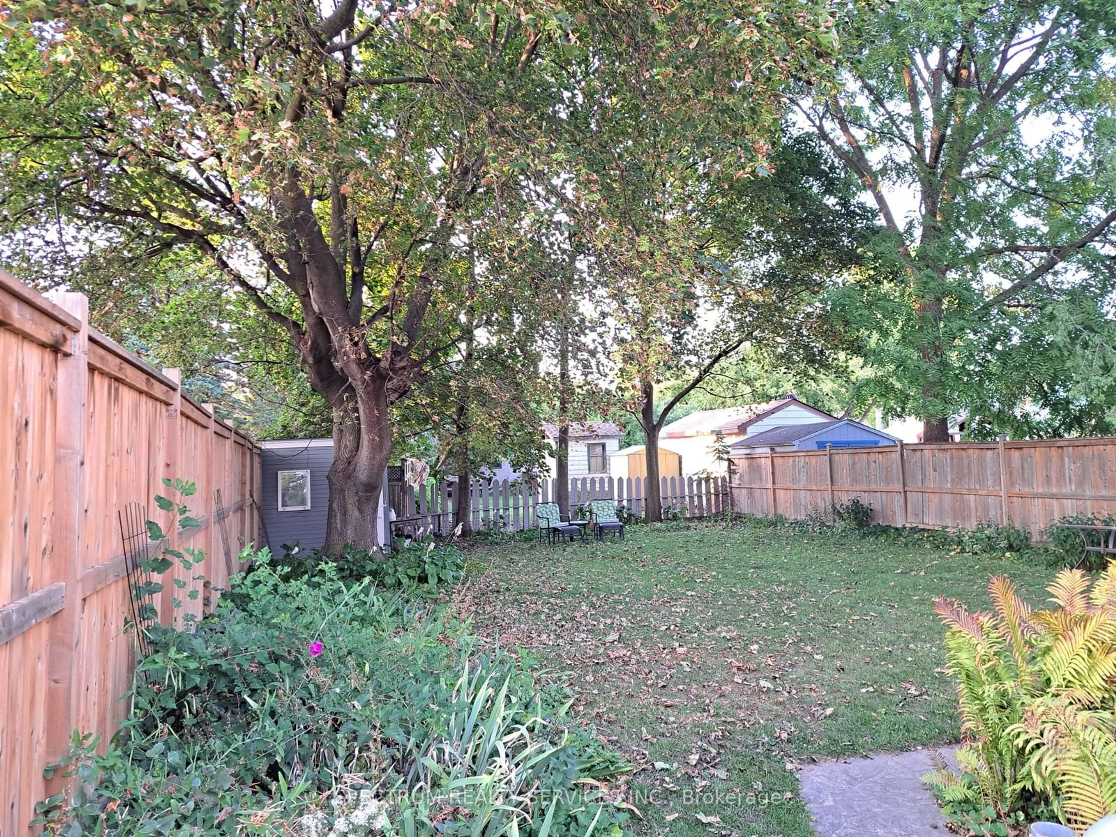 Patio, the fenced backyard for 8 Victory Dr, Collingwood Ontario L9Y 2G7