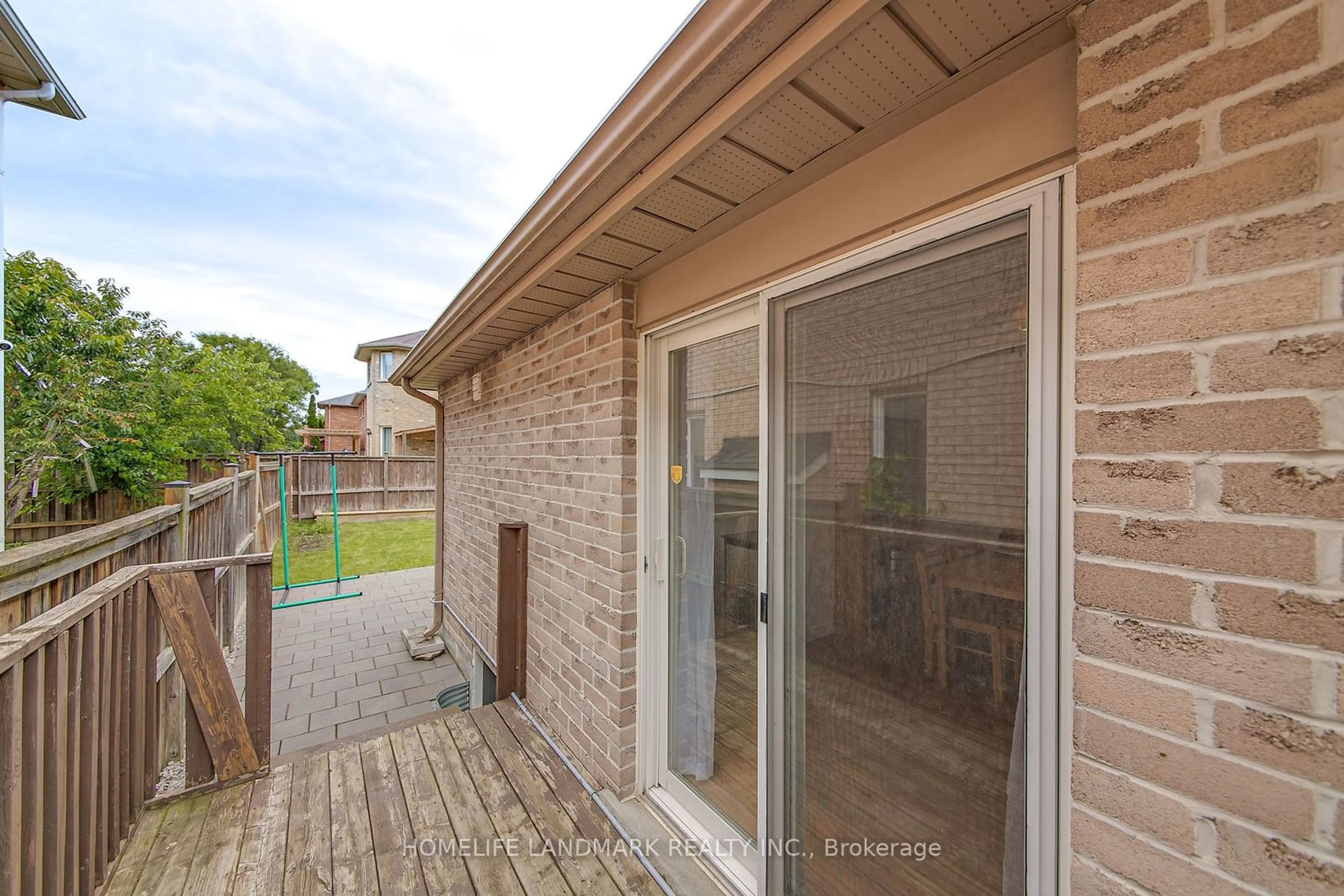 Patio, the fenced backyard for 65 Wismer Ave, Barrie Ontario L4N 9T9