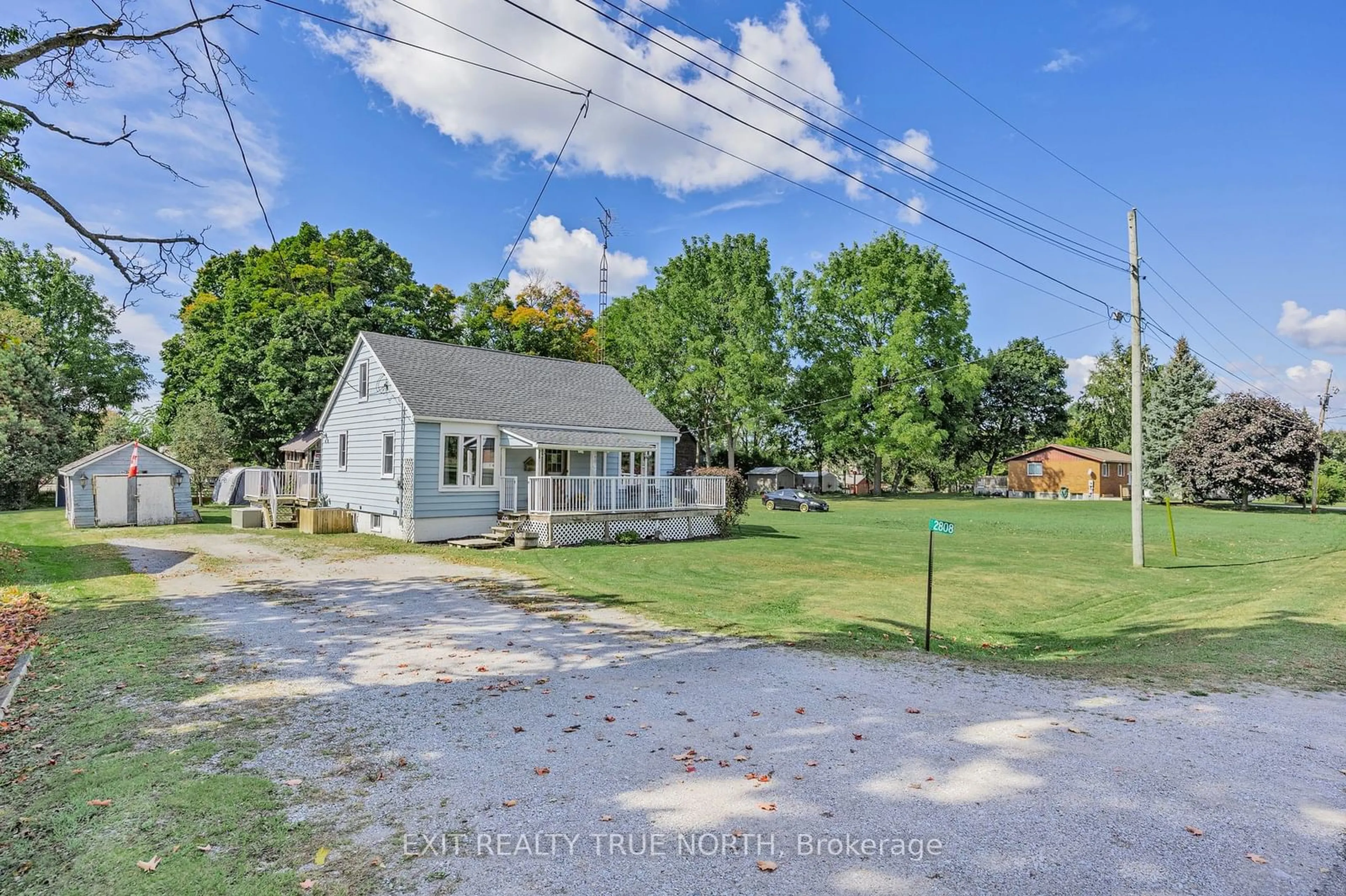 Frontside or backside of a home, the street view for 2808 Perry Ave, Ramara Ontario L0K 1B0