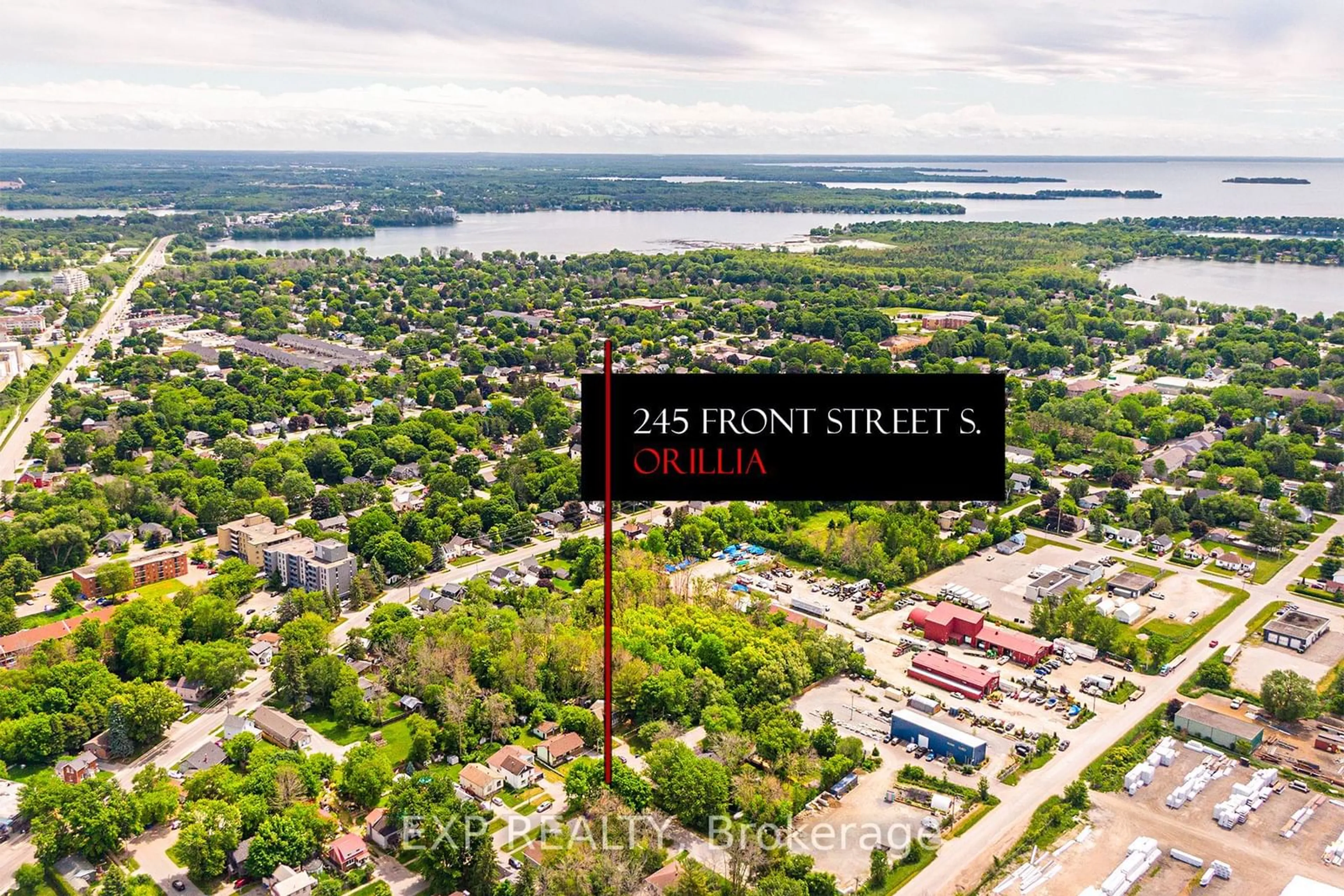 A pic from exterior of the house or condo, the street view for 245 Front St, Orillia Ontario L3V 4T1