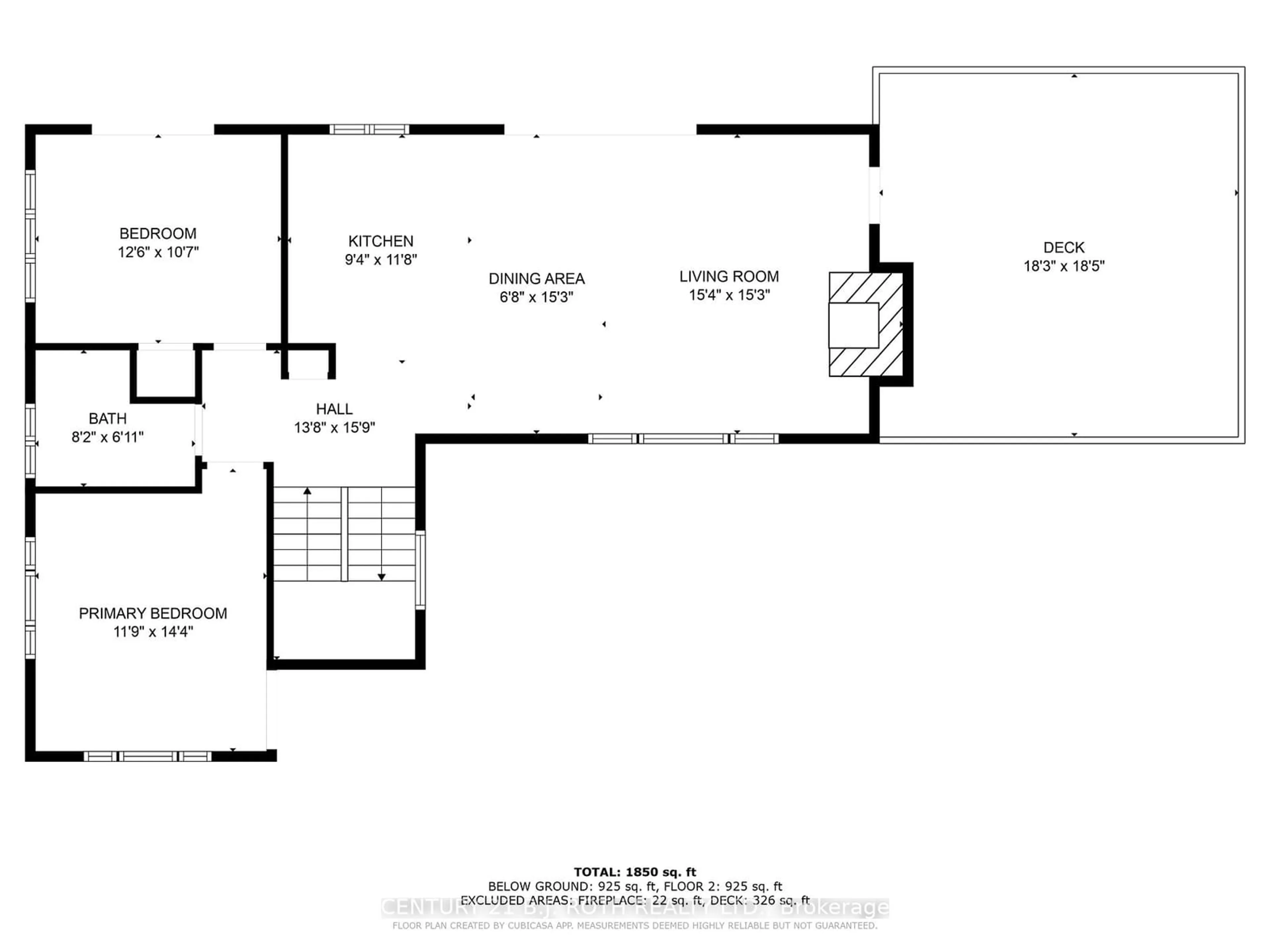 Floor plan for 1359 St Vincent St, Springwater Ontario L9X 0P7