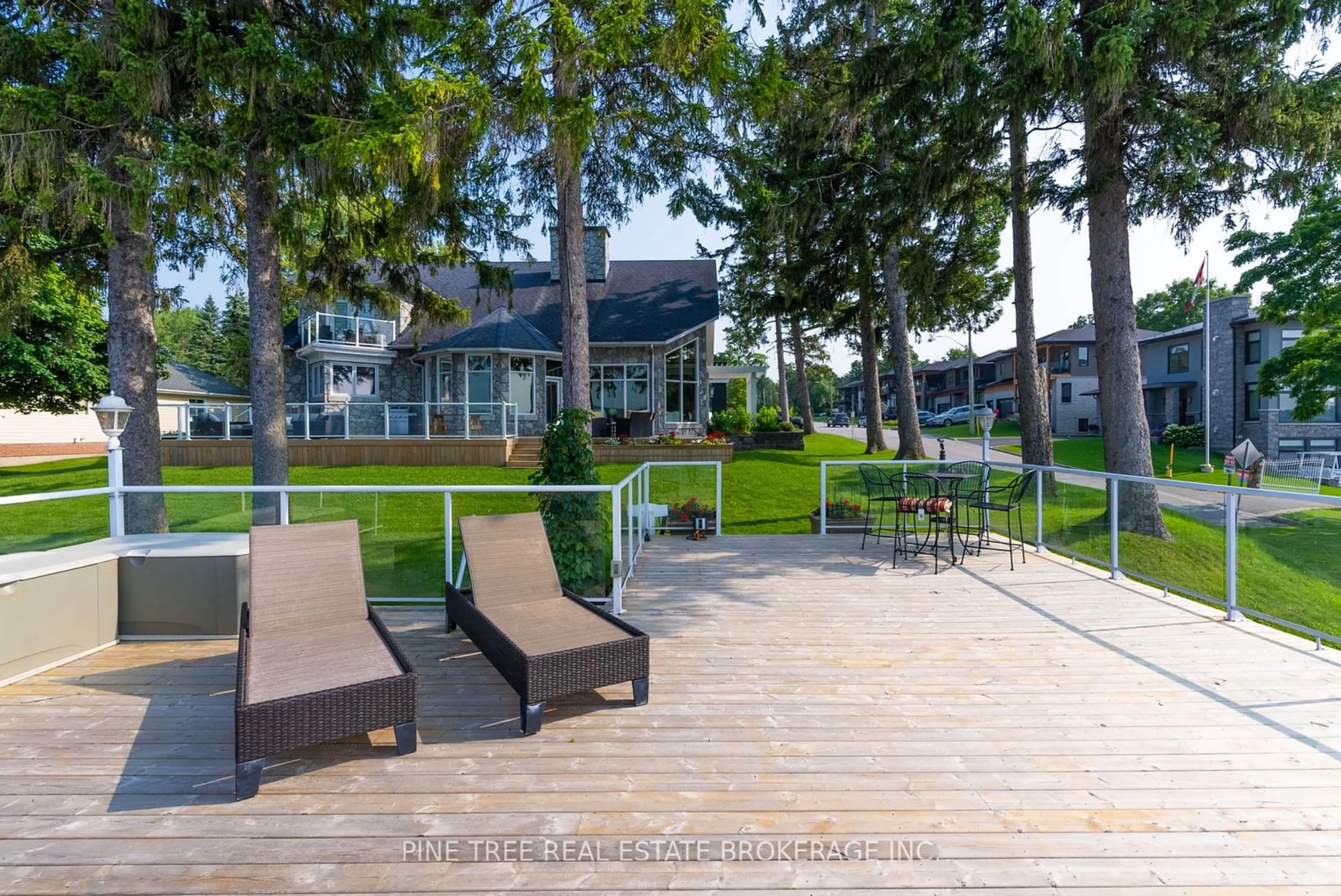 Patio, the fenced backyard for 409 Coxmill Rd, Barrie Ontario L4N 7S8