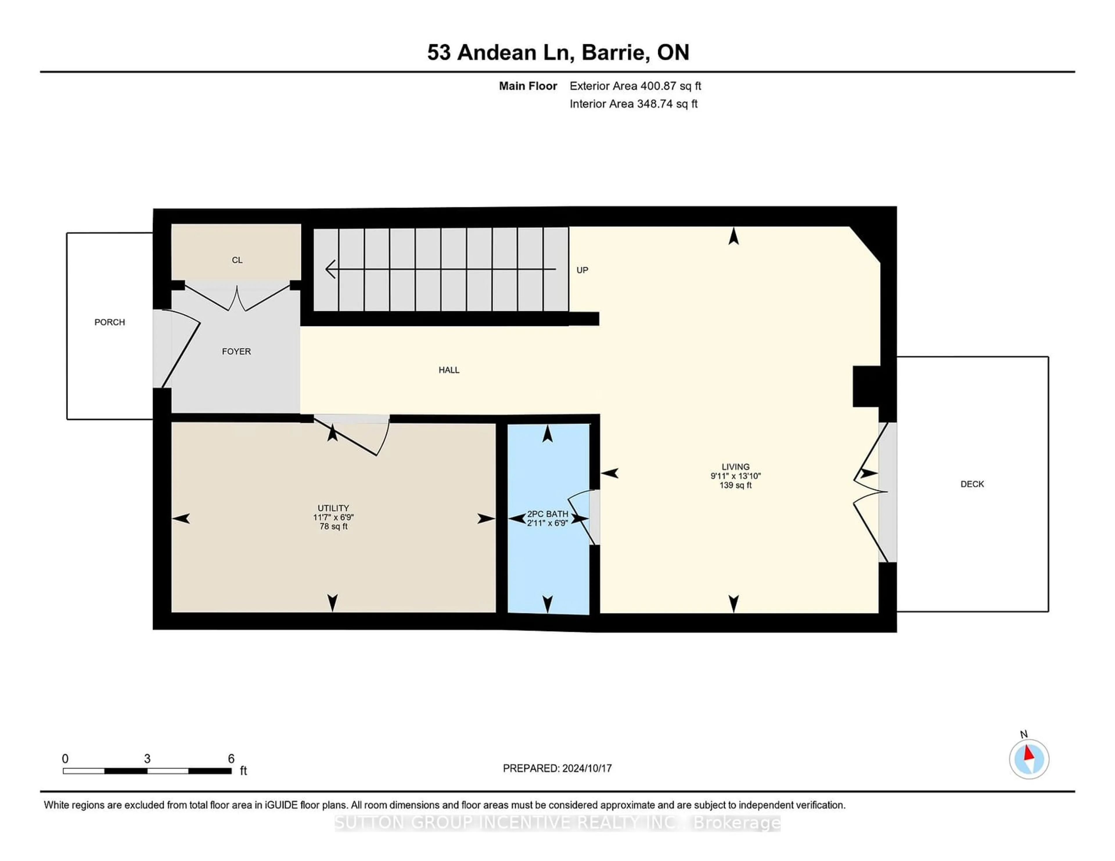 Floor plan for 53 Andean Lane, Barrie Ontario L9J 0B1