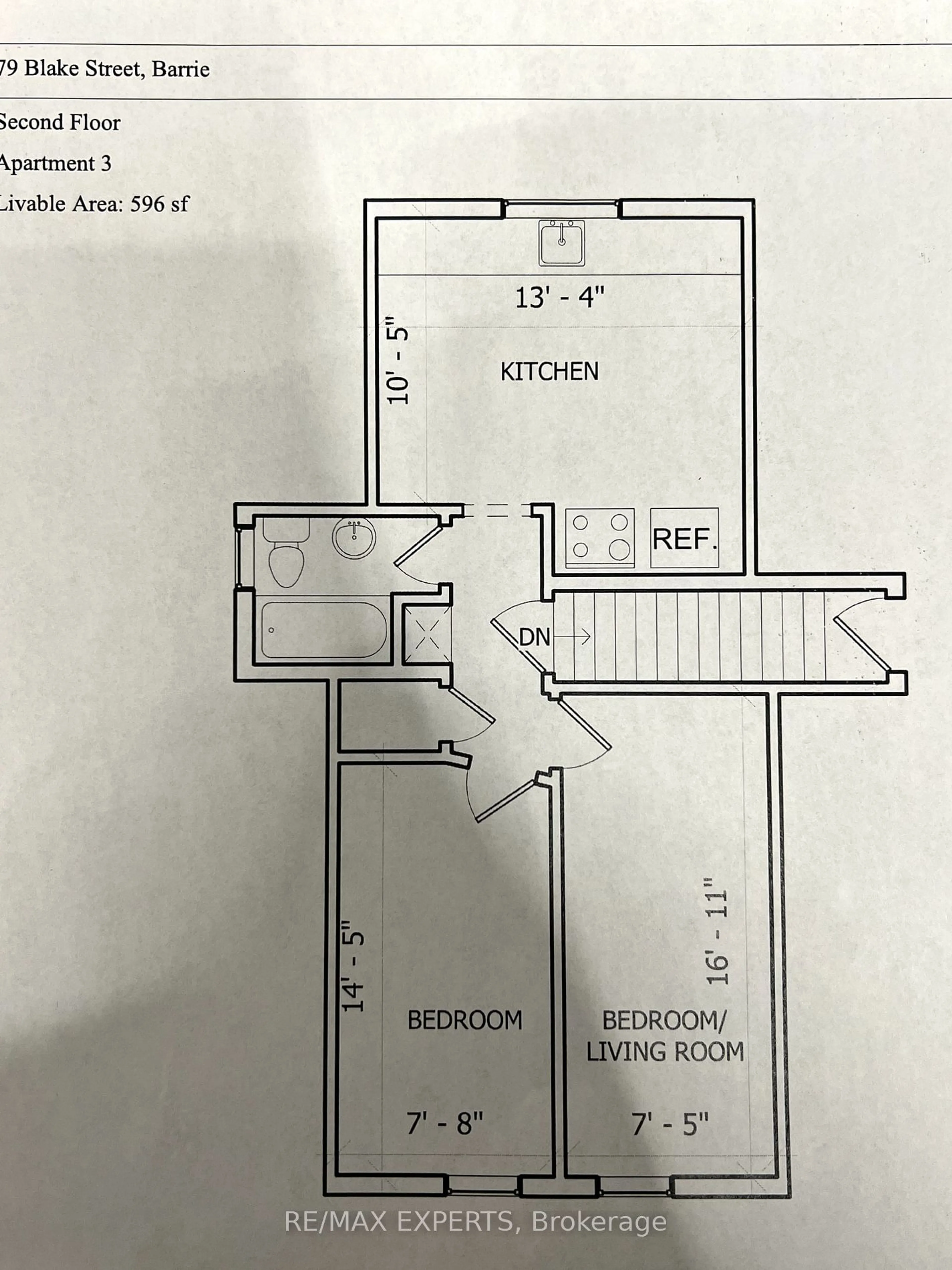 Floor plan for 279 Blake St, Barrie Ontario L4M 1K7