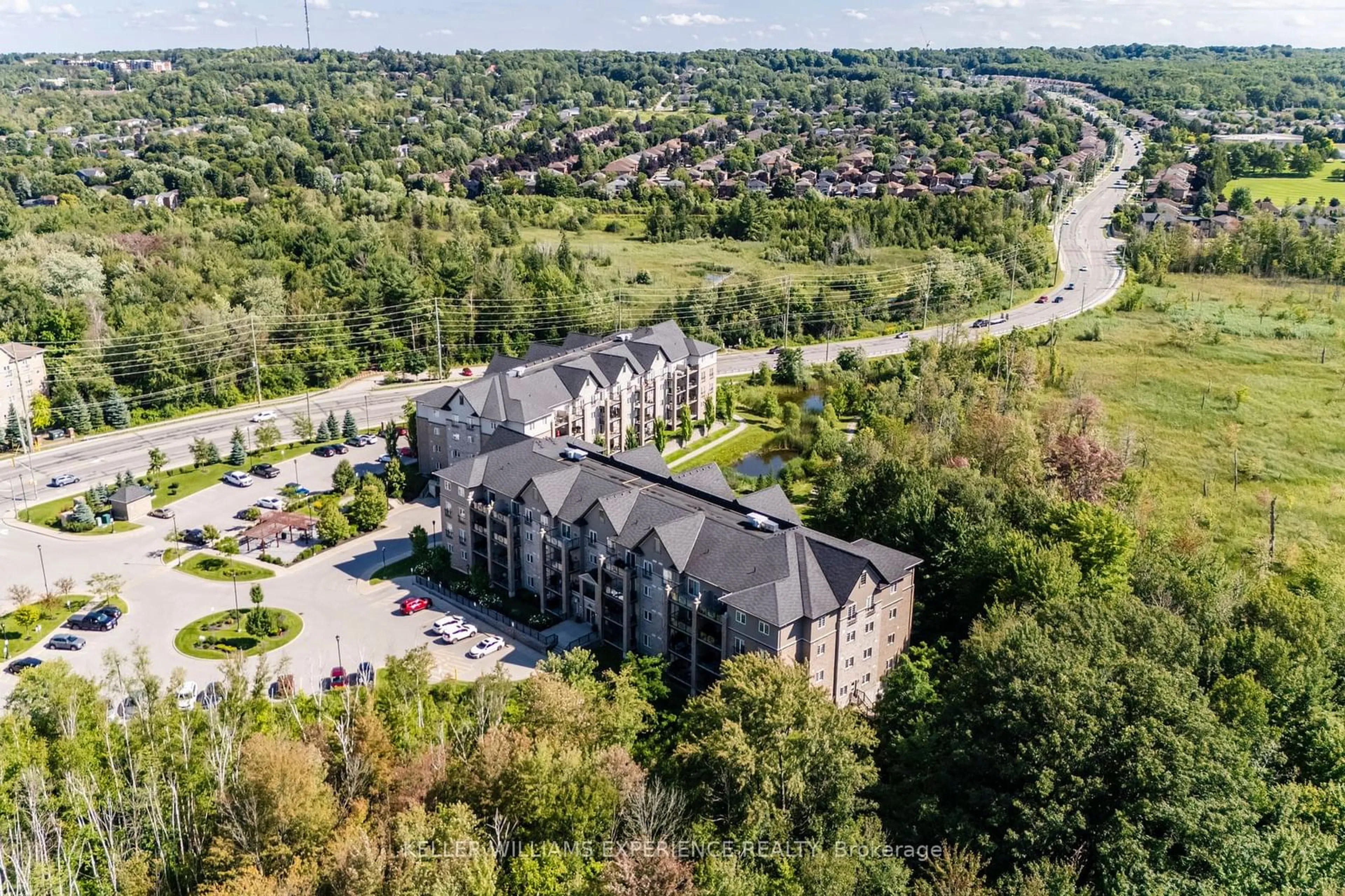 A pic from exterior of the house or condo, the street view for 44 Ferndale Dr #401, Barrie Ontario L4N 2V1