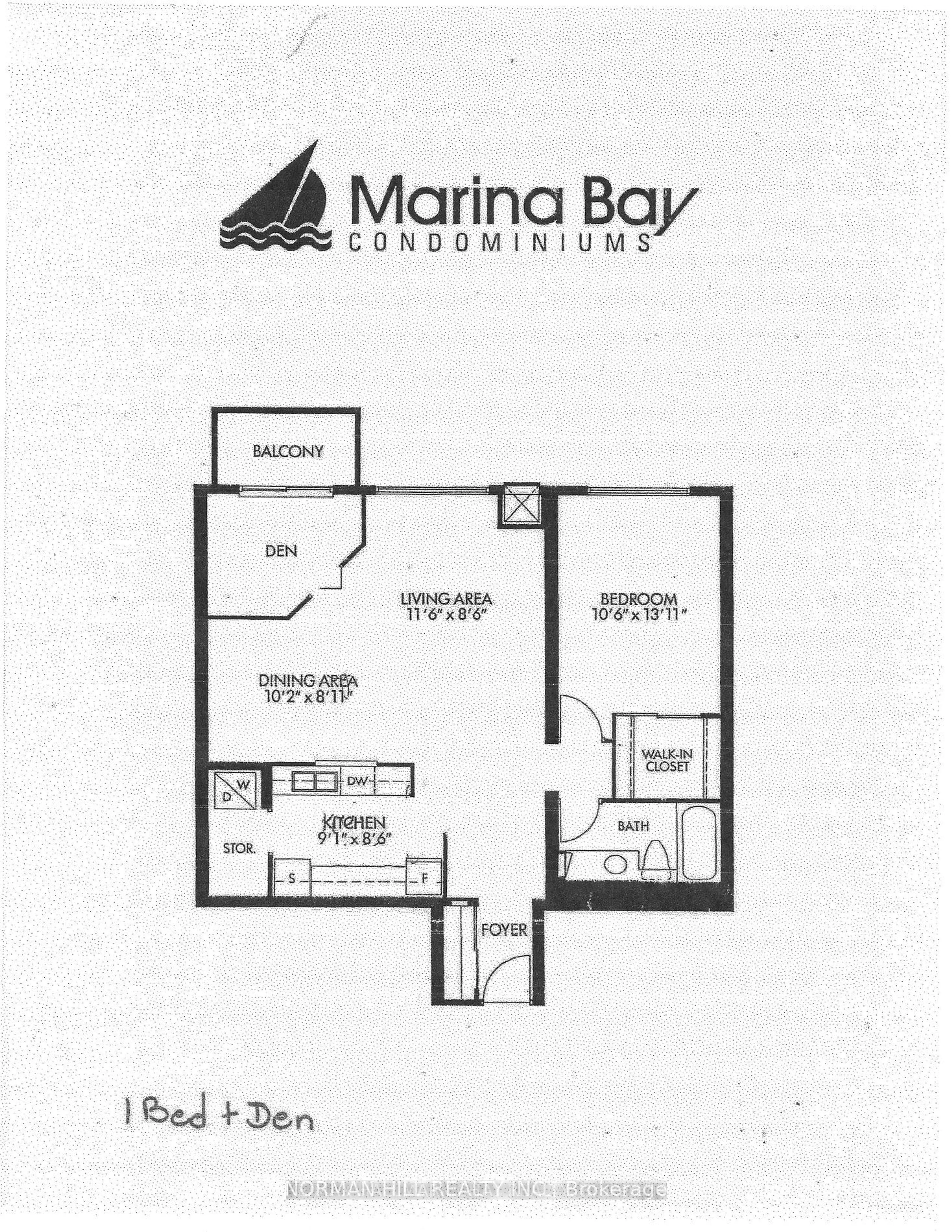 Floor plan for 65 Ellen St #1111, Barrie Ontario L4N 3A5