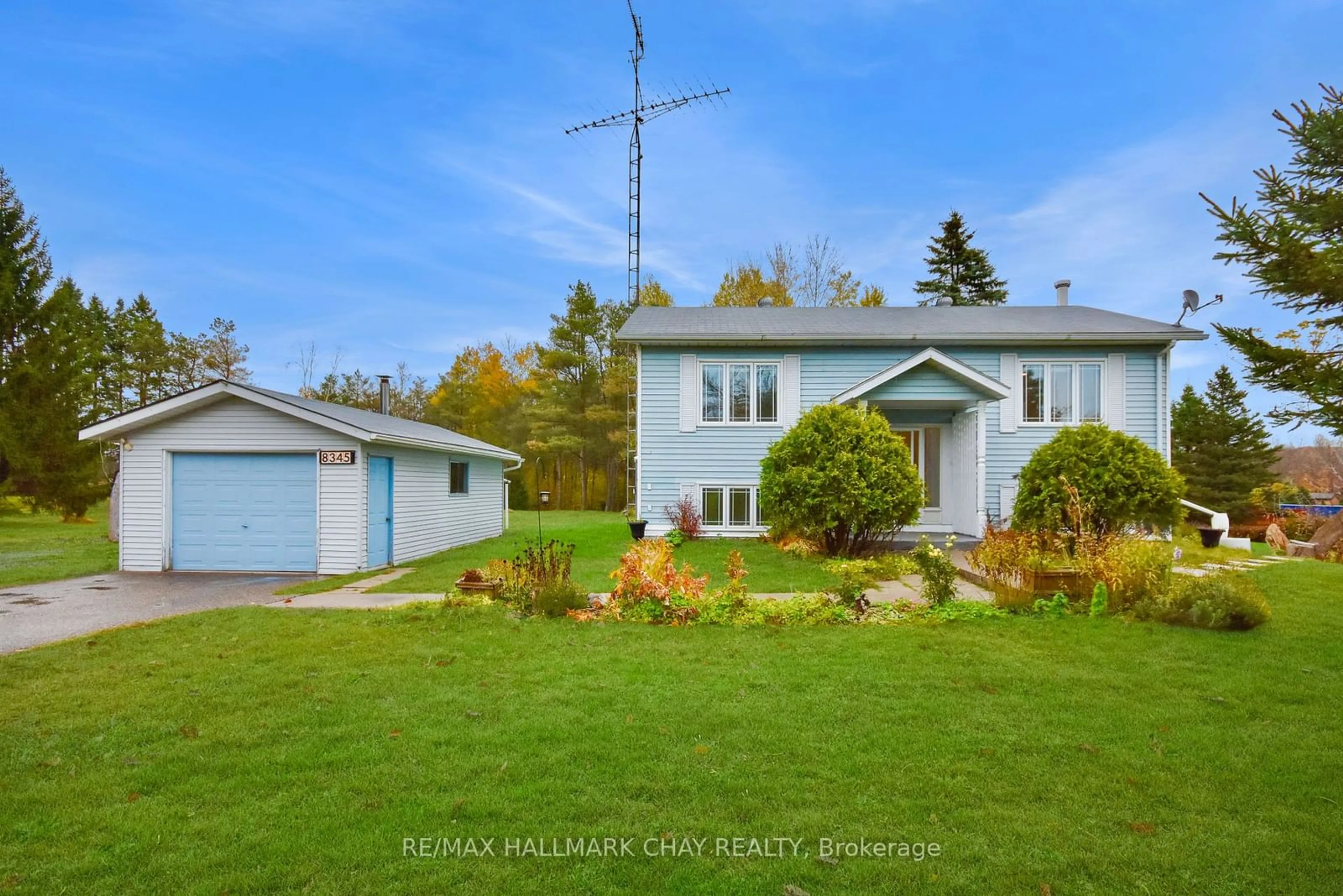 Frontside or backside of a home, the fenced backyard for 8345 93, Tiny Ontario L0K 2E0