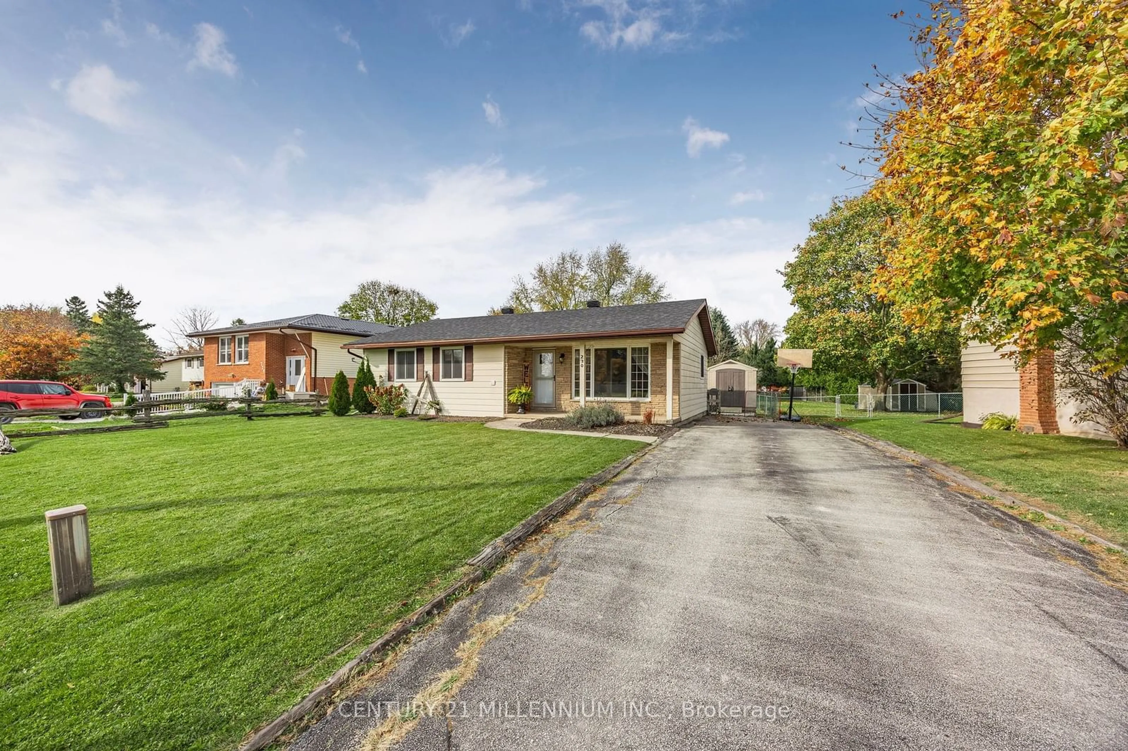 Frontside or backside of a home, the street view for 230 Christopher St, Clearview Ontario L0M 1S0