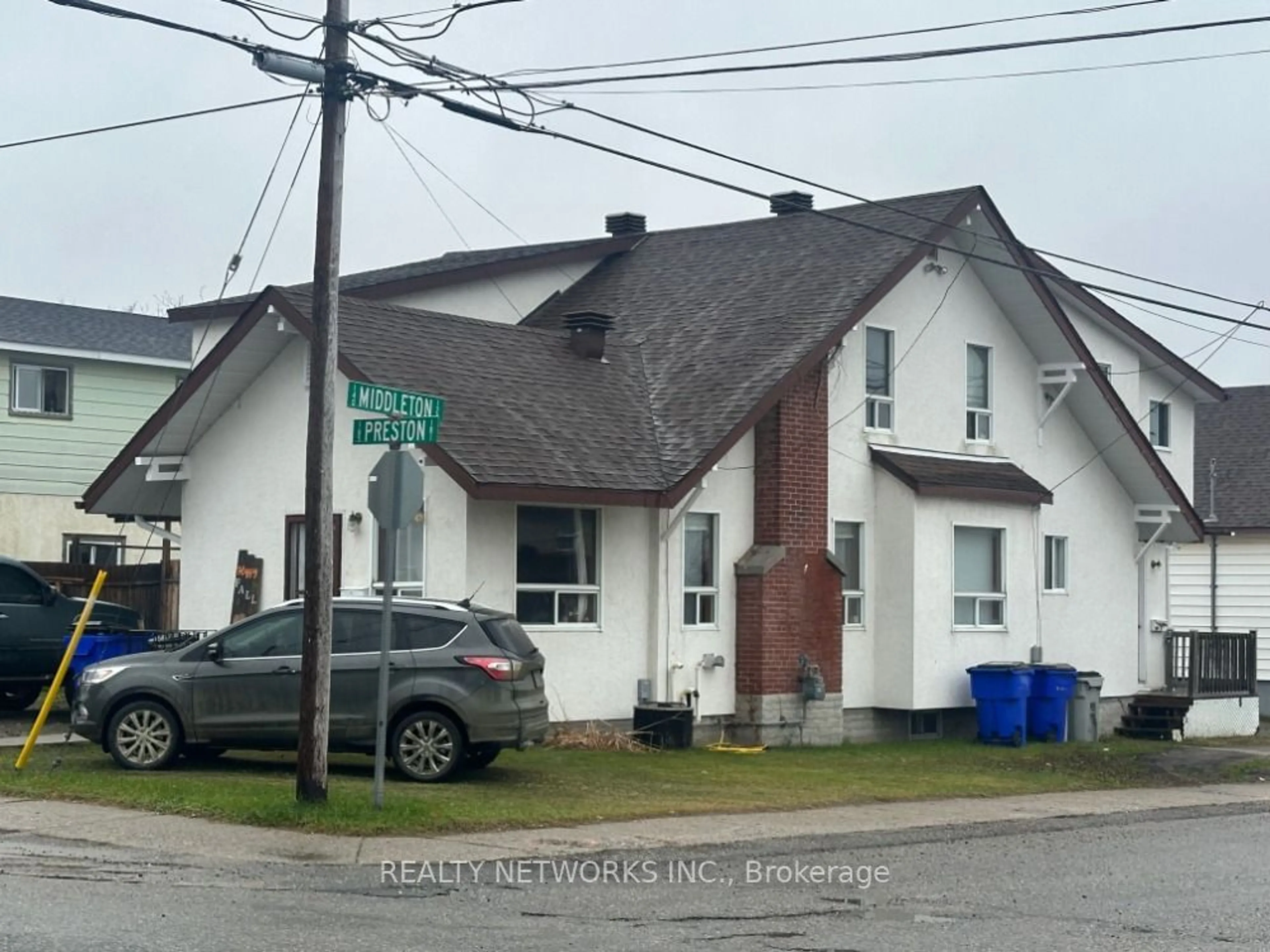 Frontside or backside of a home, the street view for 181 Preston St, Timmins Ontario P4N 3N4