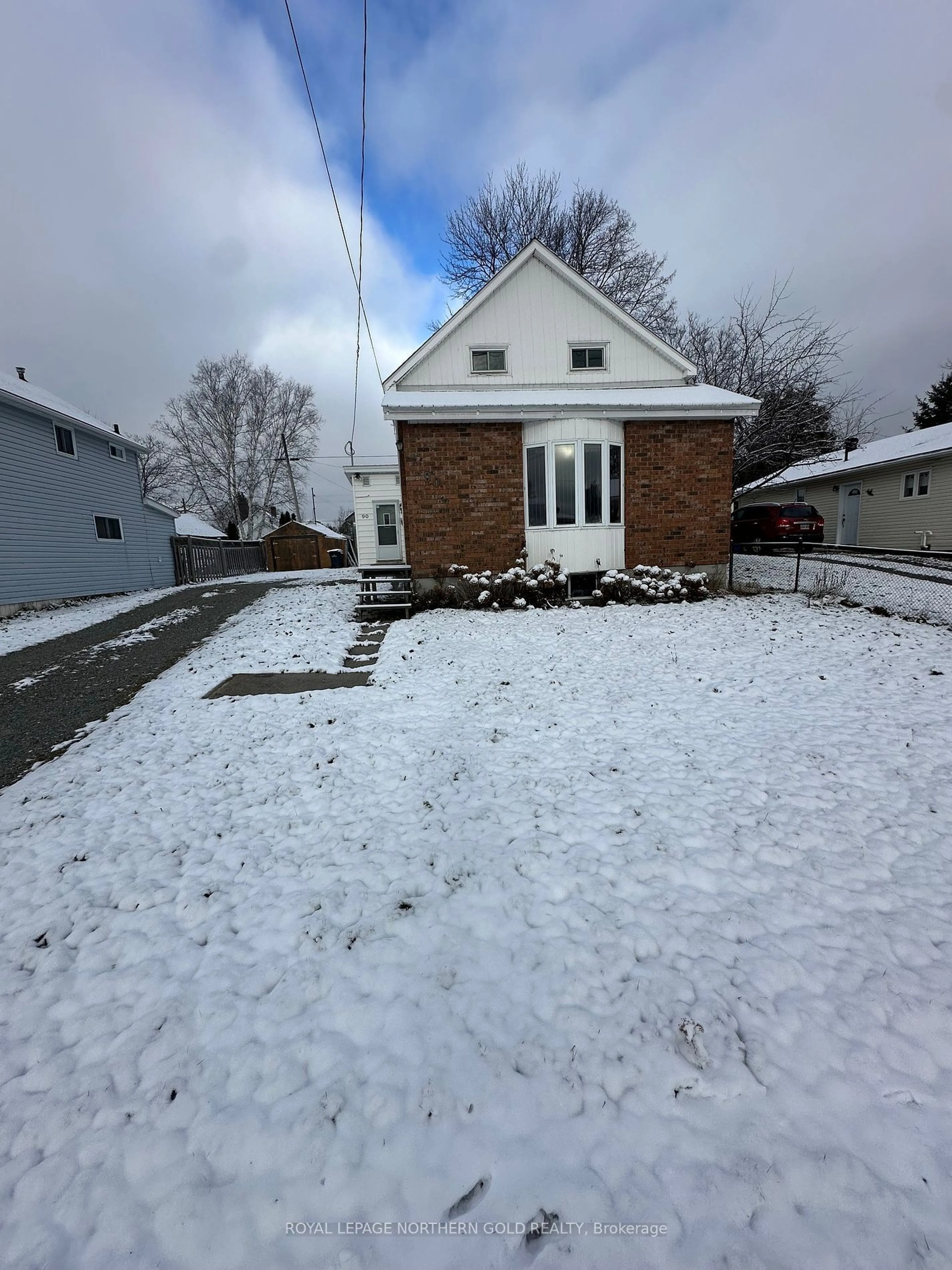 Frontside or backside of a home, the street view for 90 Third St, Kirkland Lake Ontario P2N 1S8