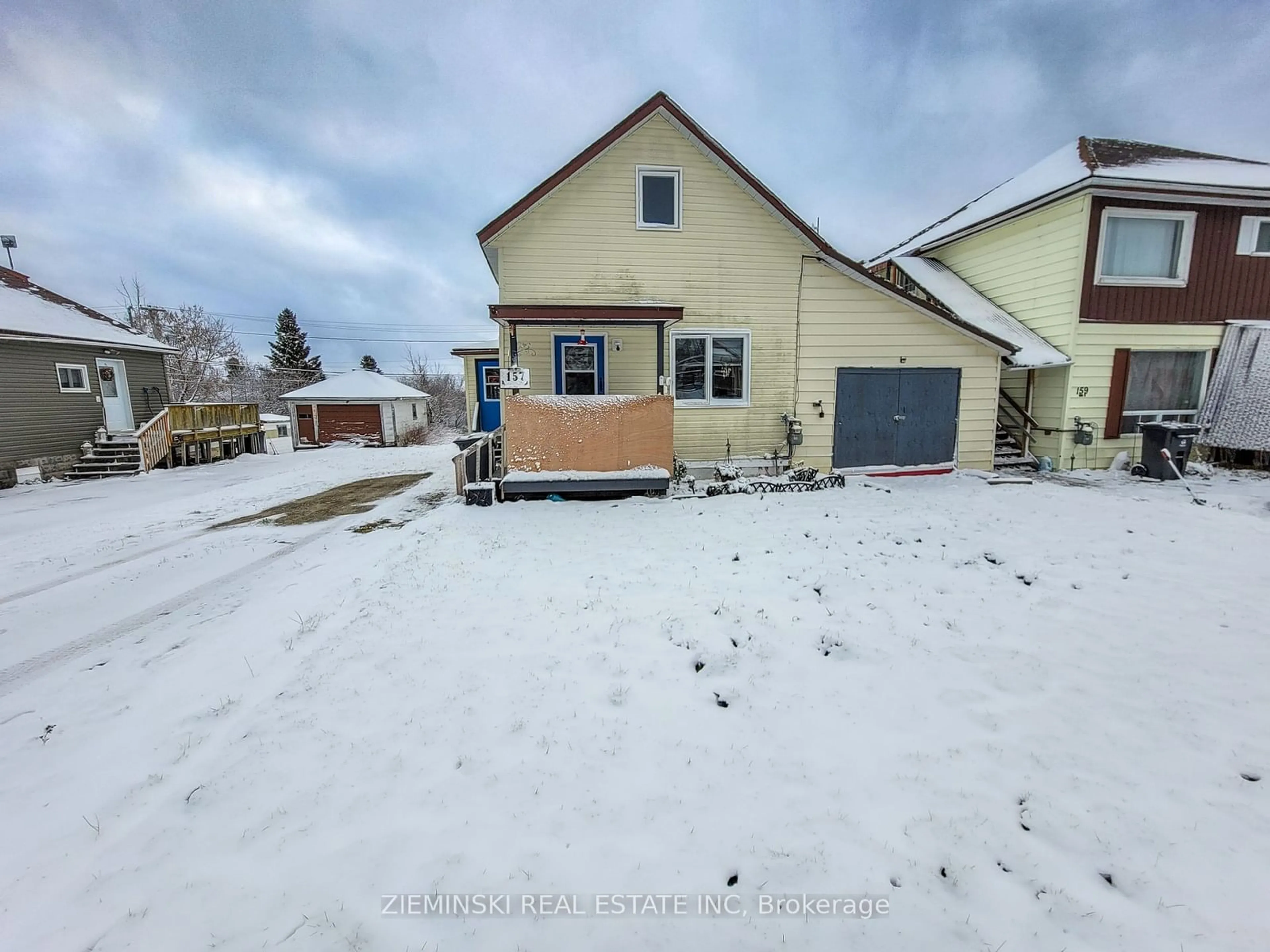 Frontside or backside of a home, the street view for 157 Anson Dr, Iroquois Falls Ontario P0K 1E0