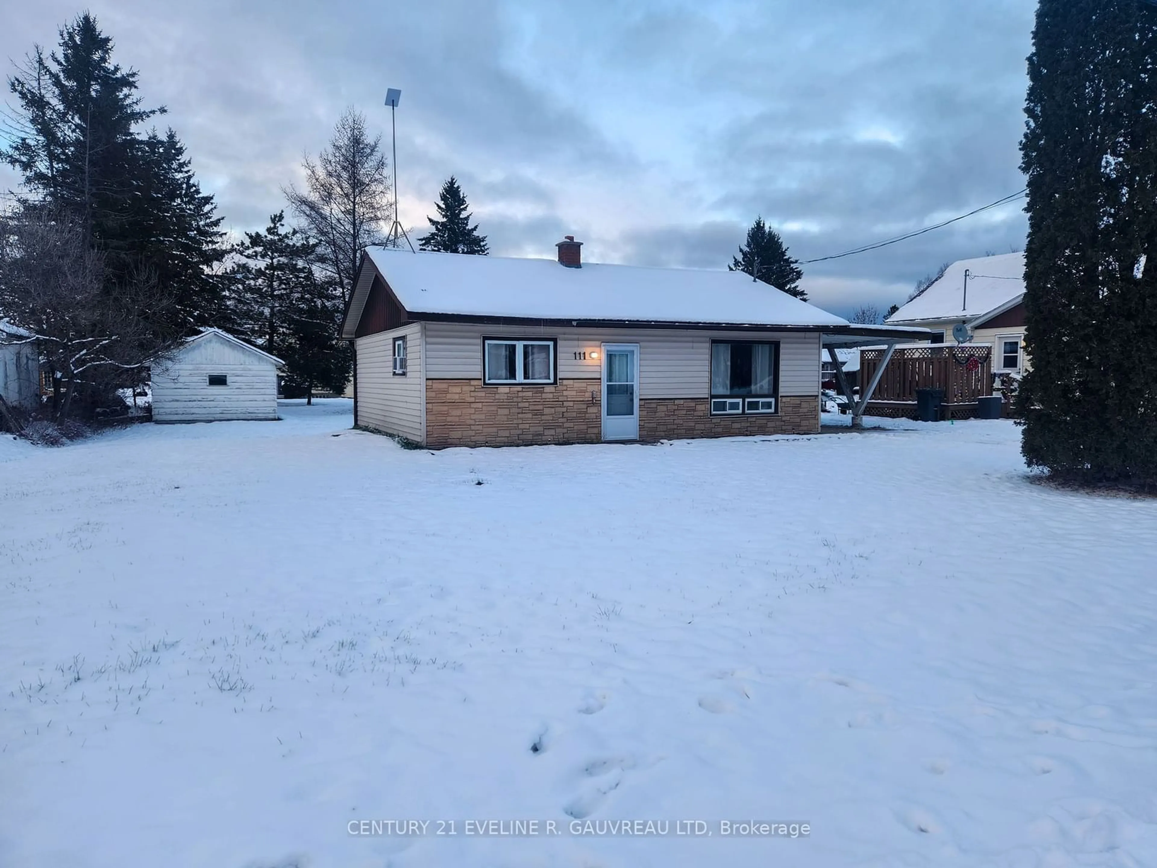 Frontside or backside of a home, the street view for 111 Second Ave, Englehart Ontario P0J 1H0