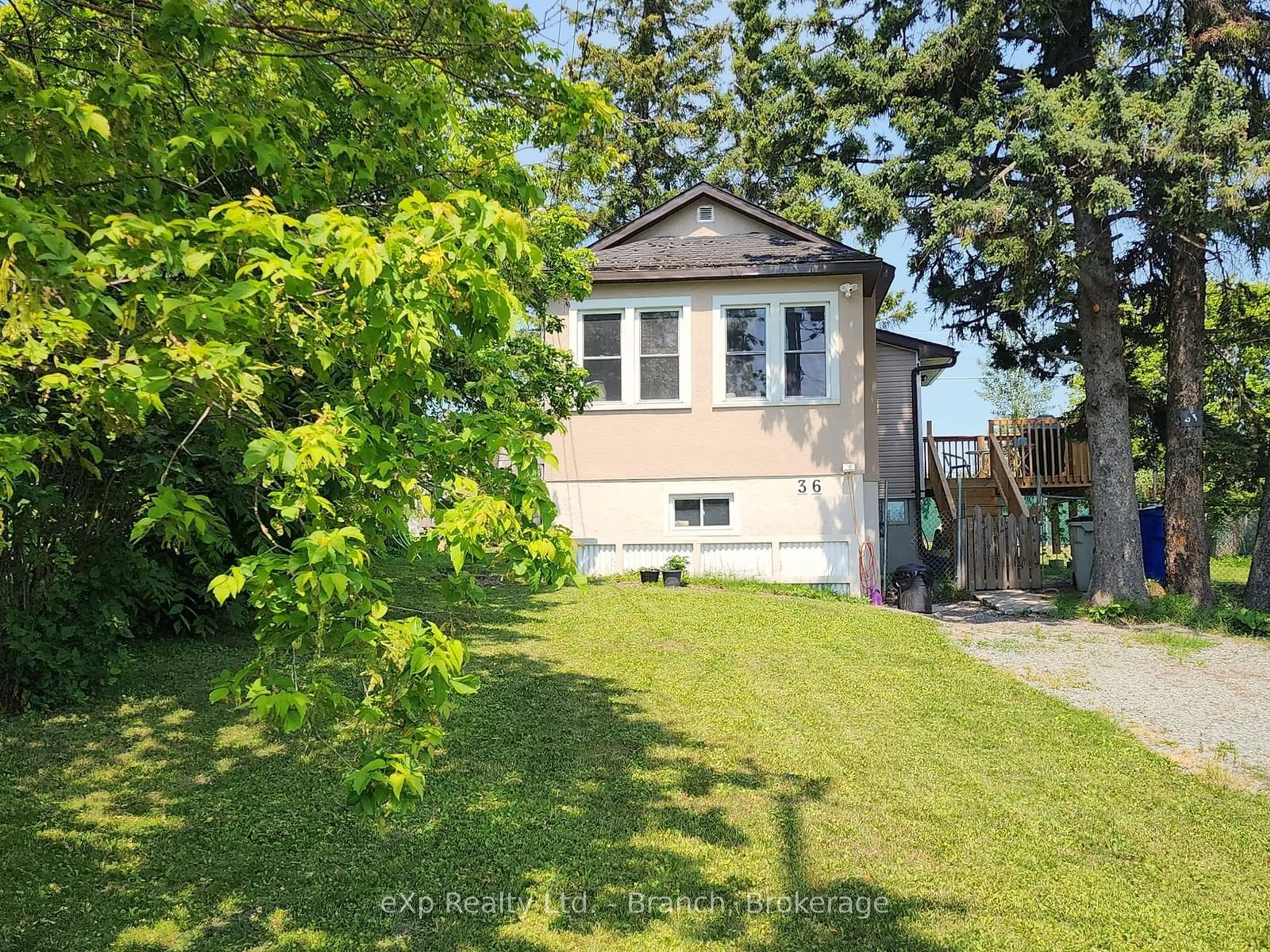 A pic from outside/outdoor area/front of a property/back of a property/a pic from drone, street for 36 Laffin Cres, Timmins Ontario P0N 1H0