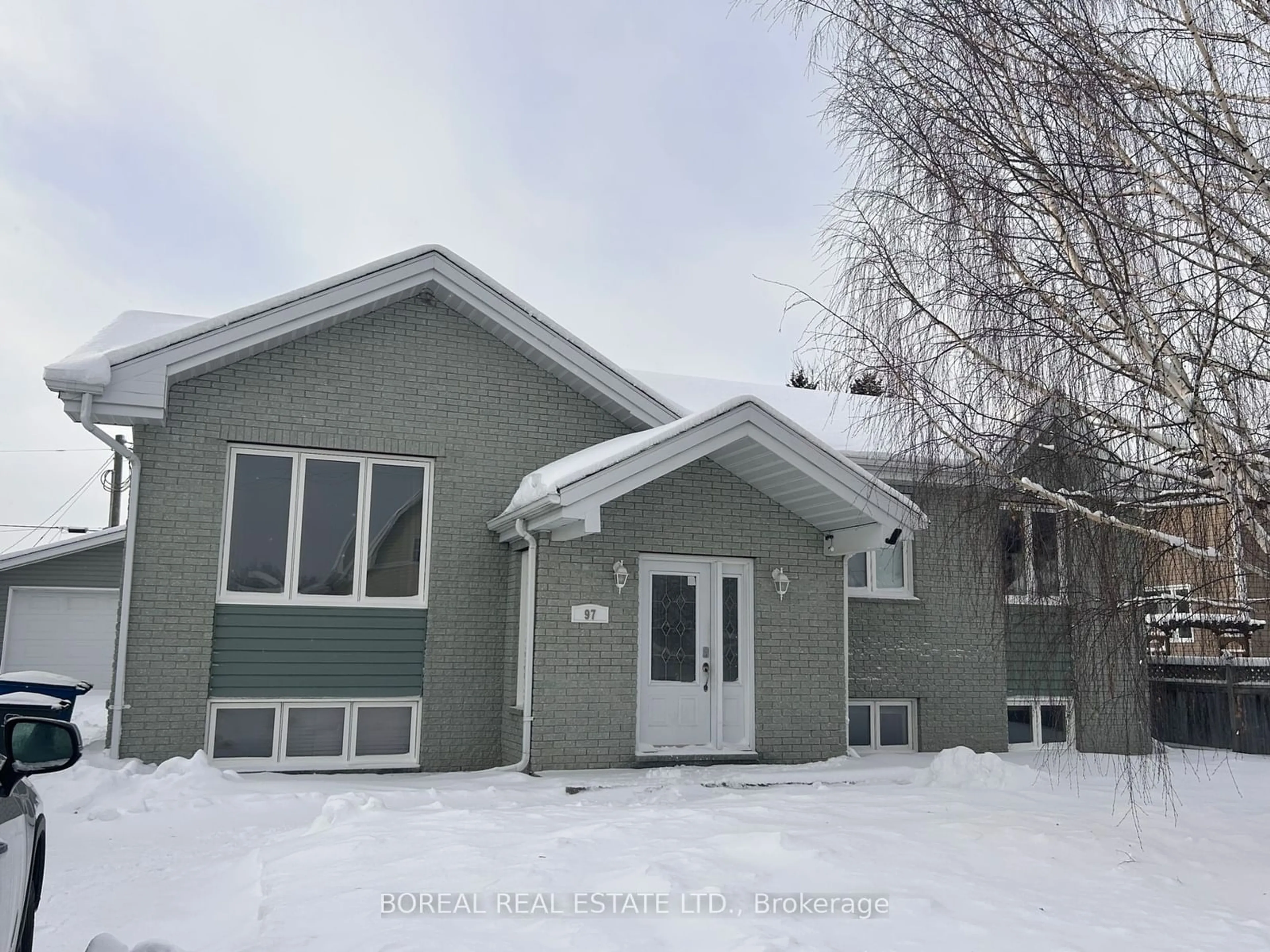 Home with vinyl exterior material, street for 97 Fourteenth Ave, Cochrane Ontario P0L 1C0