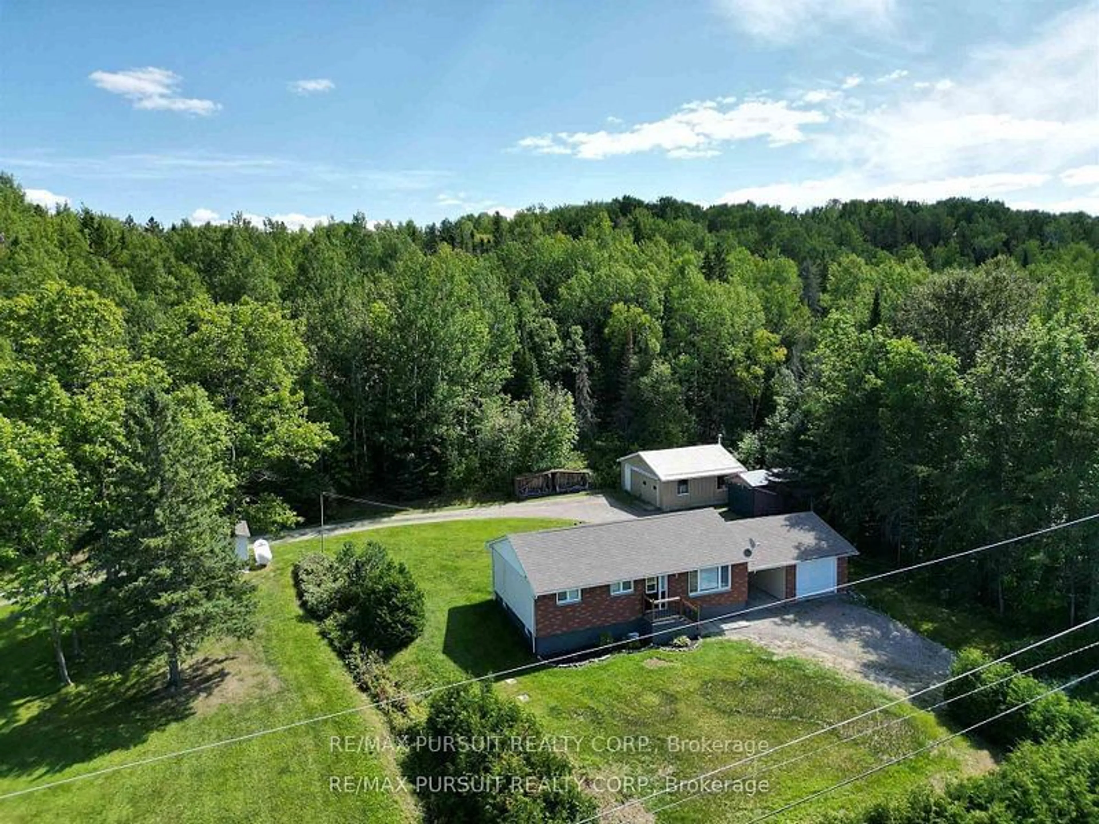 A pic from outside/outdoor area/front of a property/back of a property/a pic from drone, unknown for 742093 Dawson Point Rd, Harris Ontario P0J 1P0