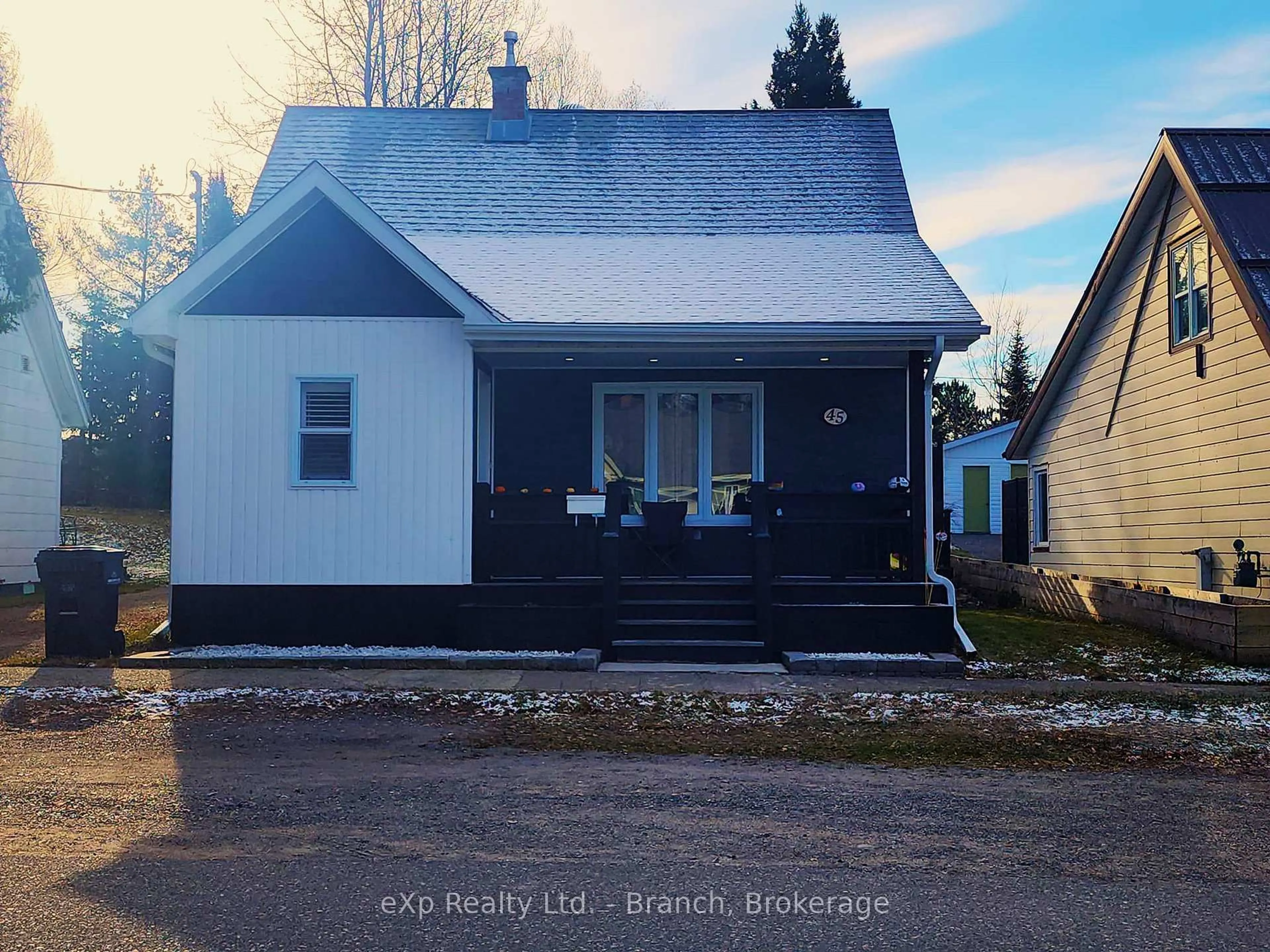 Home with vinyl exterior material, street for 45 Macpherson Ave, Kirkland Lake Ontario P2N 1B7