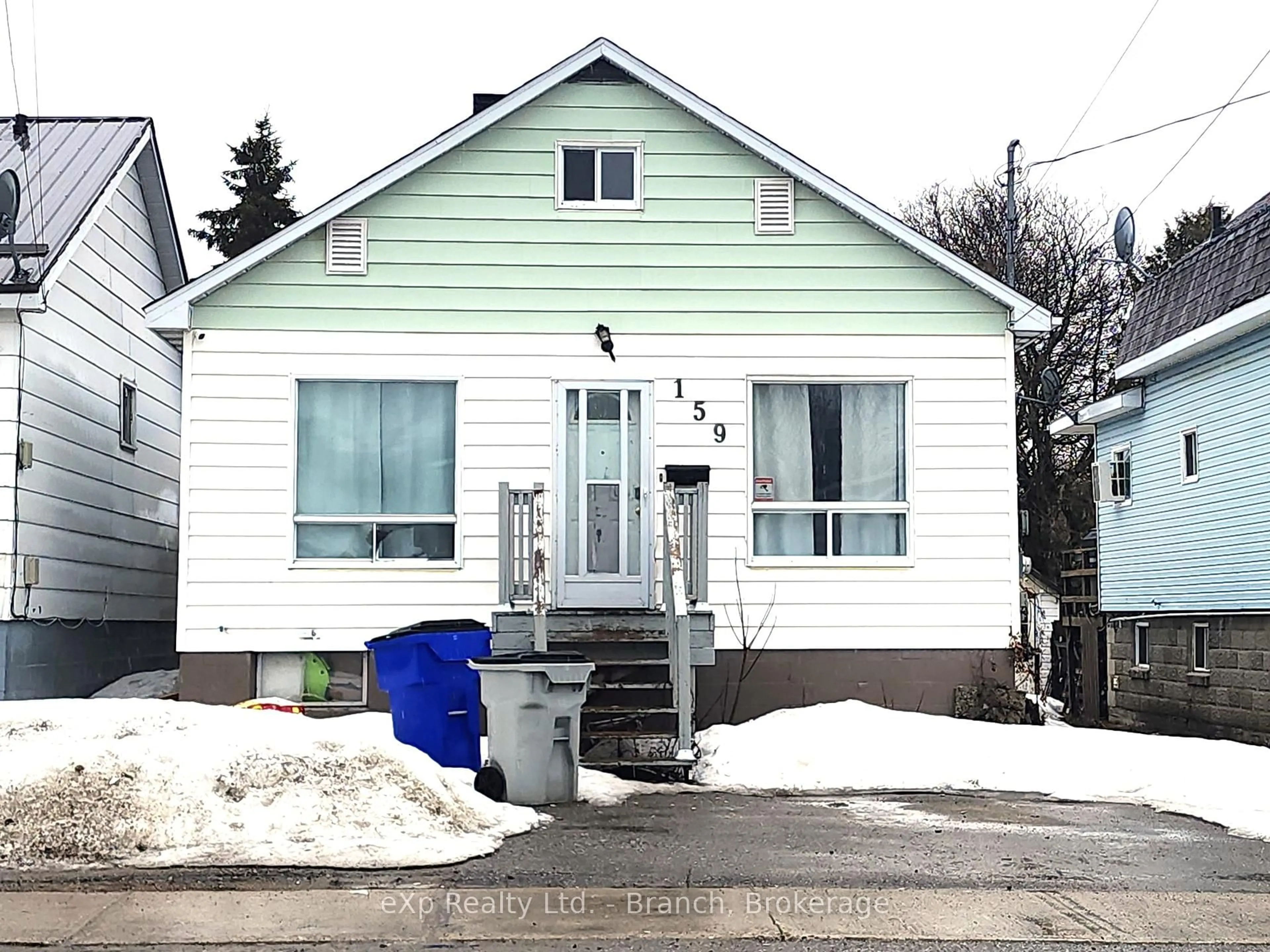 Home with vinyl exterior material, street for 159 Cedar St, Timmins Ontario P4N 6J4