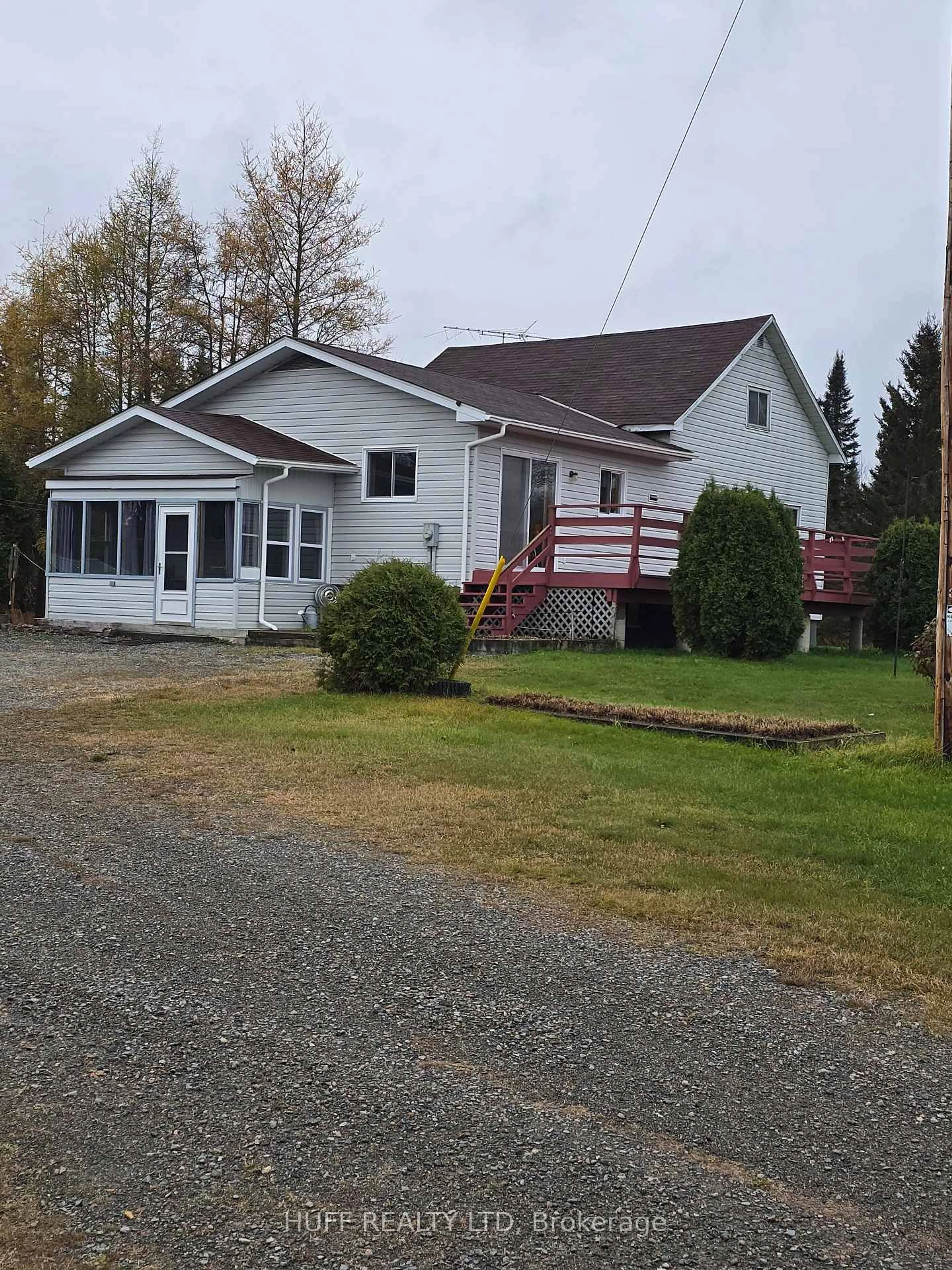 A pic from outside/outdoor area/front of a property/back of a property/a pic from drone, unknown for 5775 11 Highway, Kirkland Lake Ontario P0K 1V0