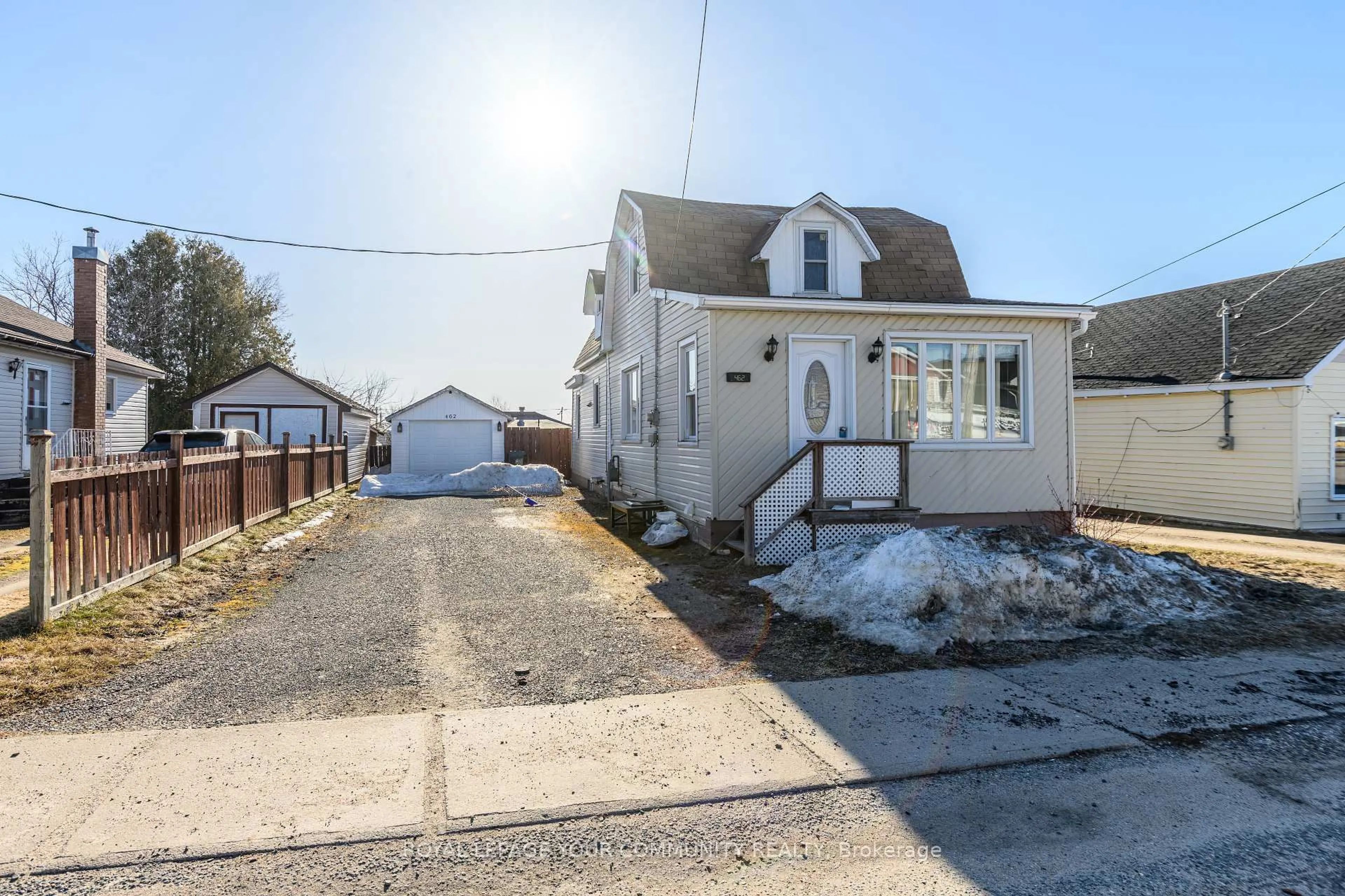 A pic from outside/outdoor area/front of a property/back of a property/a pic from drone, street for 462 D'iberville Ave, Iroquois Falls Ontario P0K 1E0