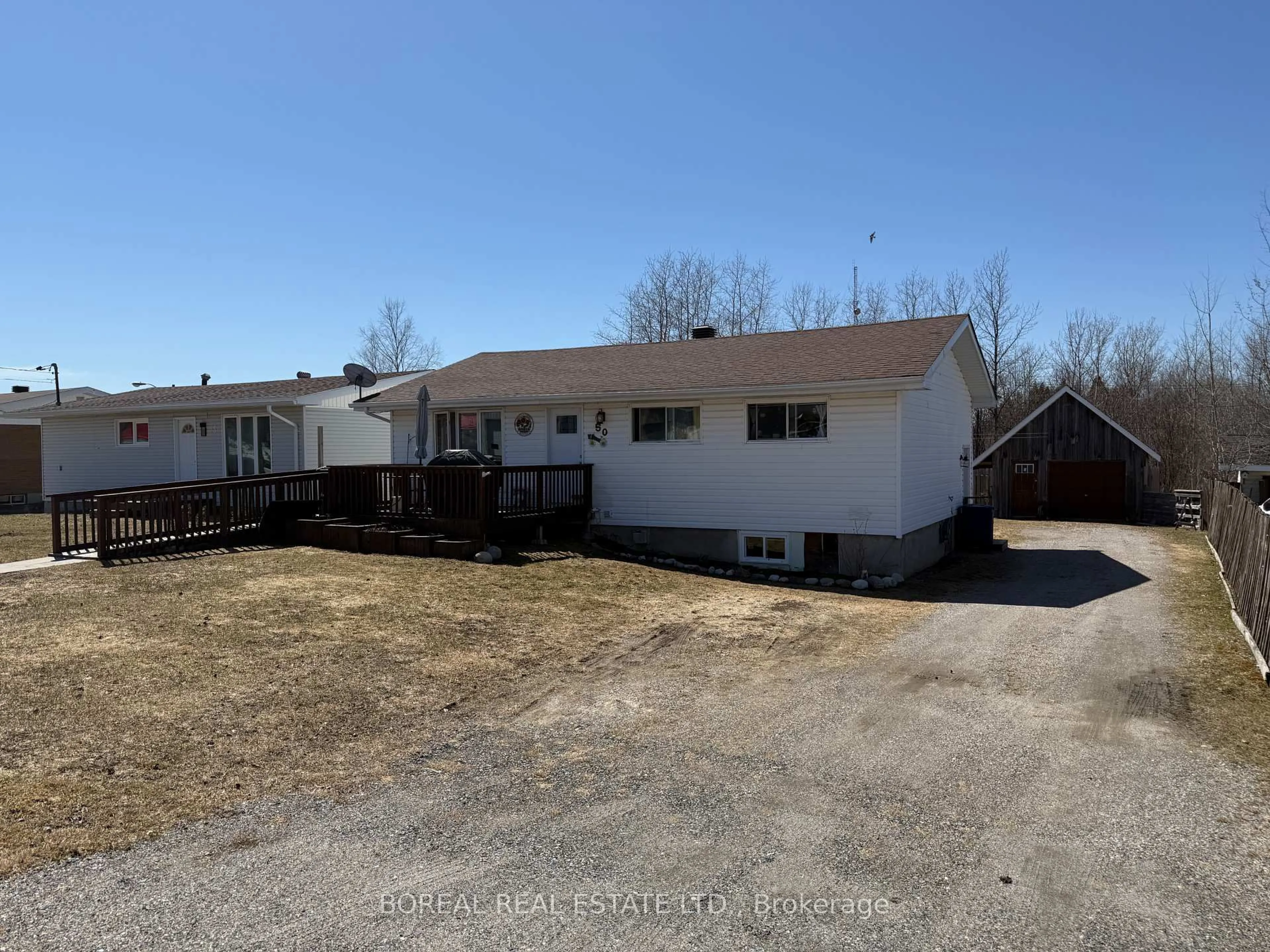 A pic from outside/outdoor area/front of a property/back of a property/a pic from drone, street for 50 Dupont St, Smooth Rock Falls Ontario P0L 2B0