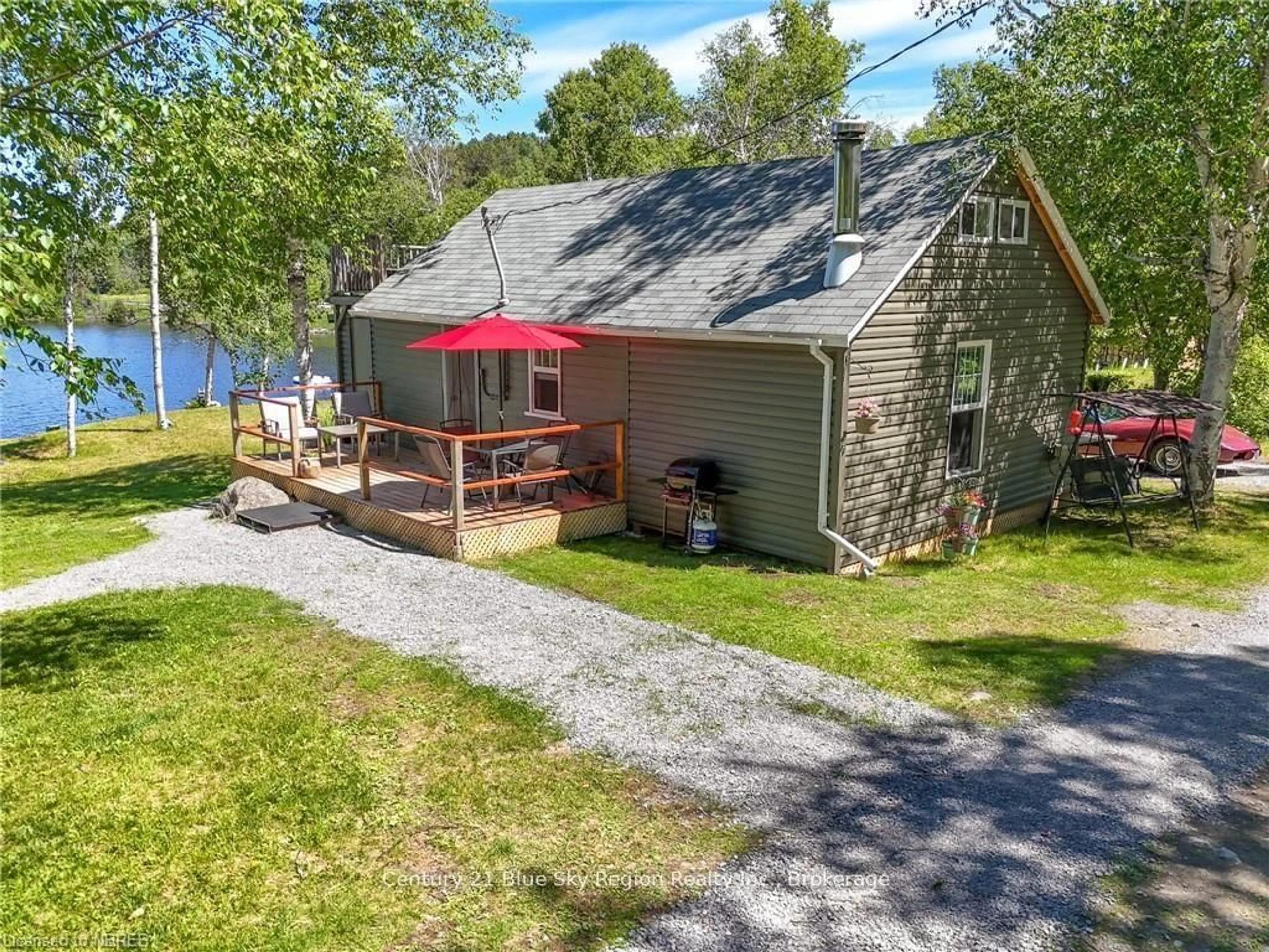 A pic from outside/outdoor area/front of a property/back of a property/a pic from drone, water/lake/river/ocean view for 9770 Highway 11 N/A, Timiskaming Ontario P0J 1N0