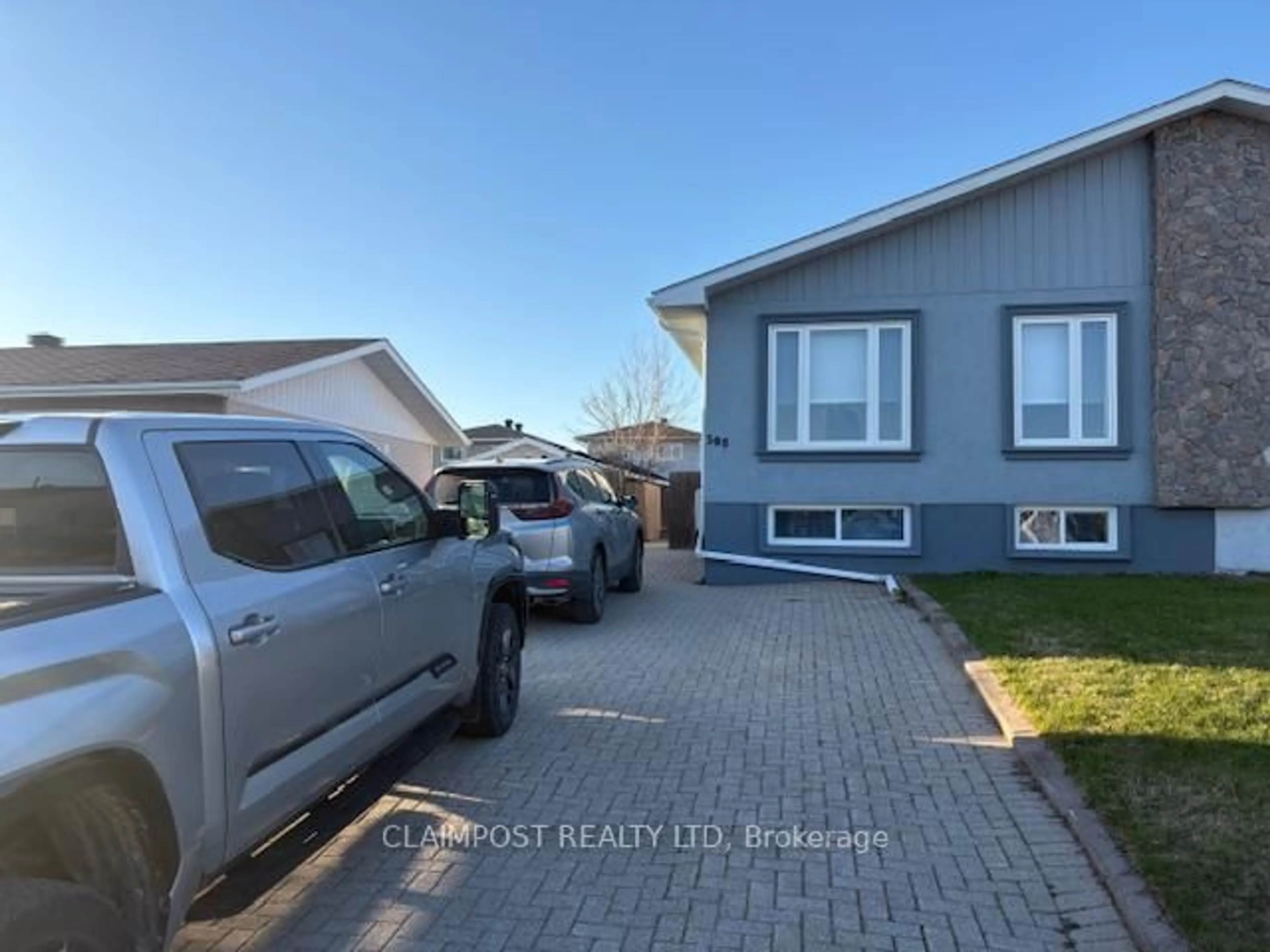 A pic from outside/outdoor area/front of a property/back of a property/a pic from drone, street for 508 Couture Ave, Timmins Ontario P4P 1A6