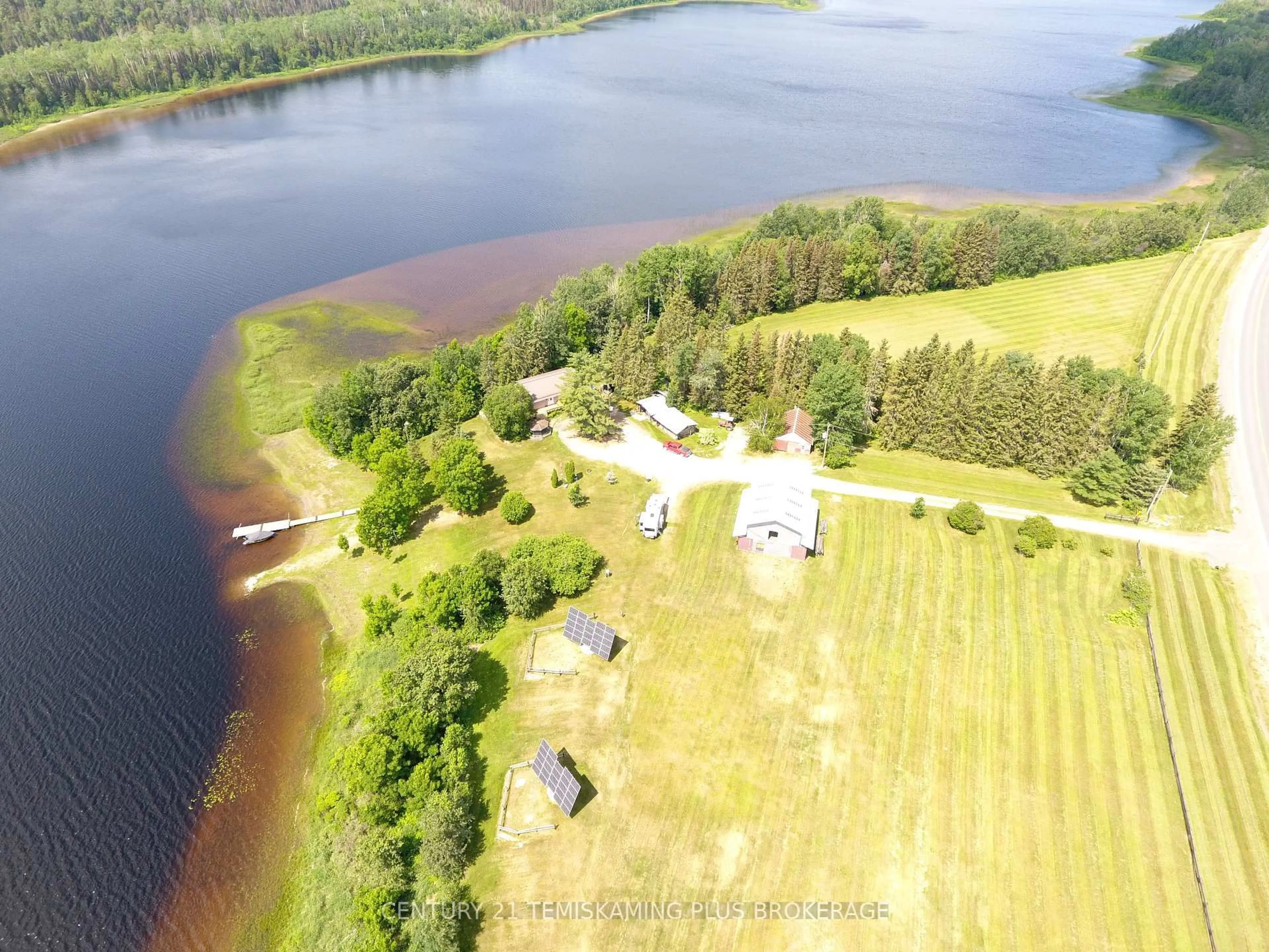 A pic from outside/outdoor area/front of a property/back of a property/a pic from drone, water/lake/river/ocean view for 452 Highway 65 N/A, James Ontario P0J 1G0