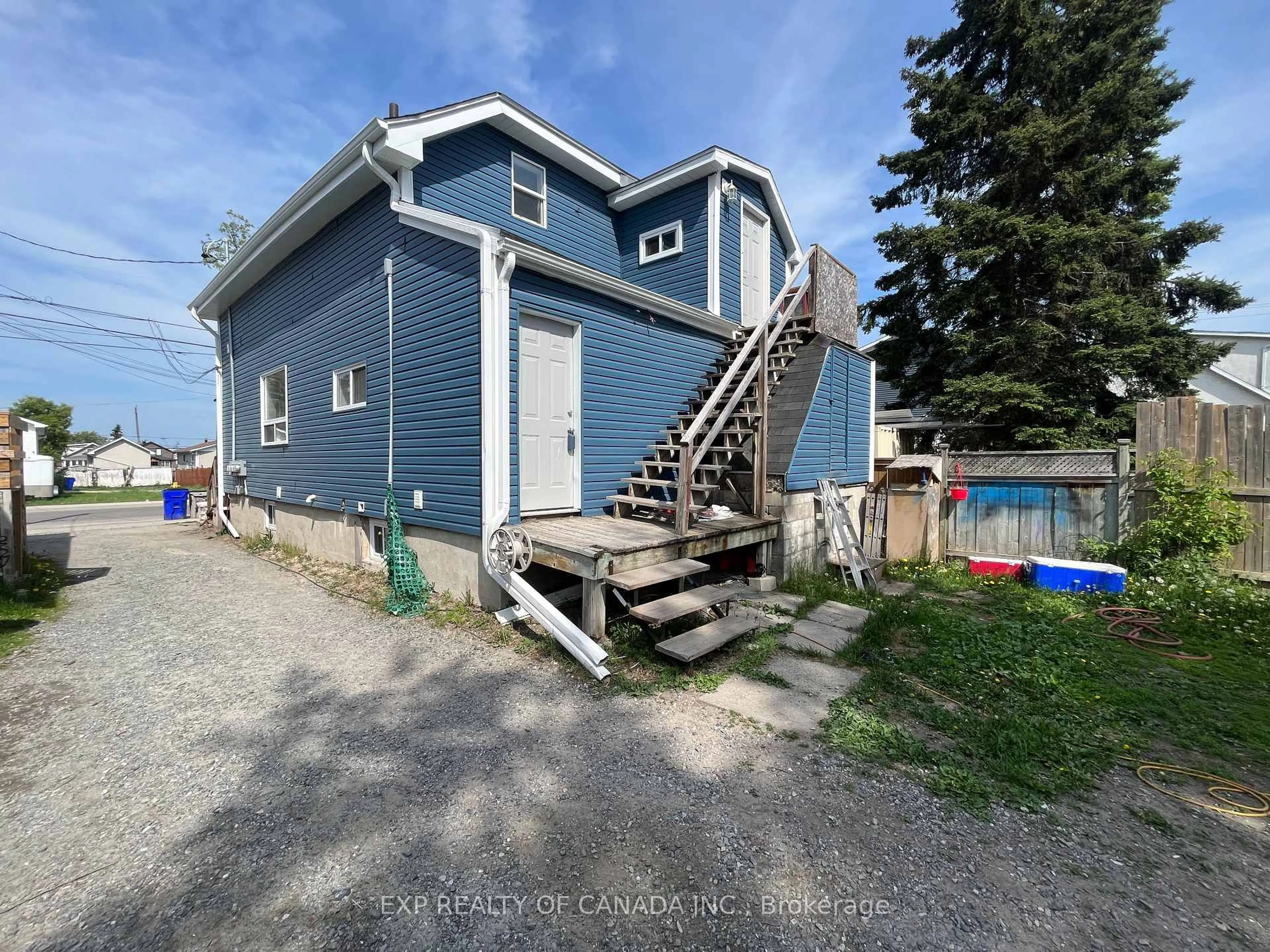 A pic from outside/outdoor area/front of a property/back of a property/a pic from drone, unknown for 92 Birch St, Timmins Ontario P4N 6C9