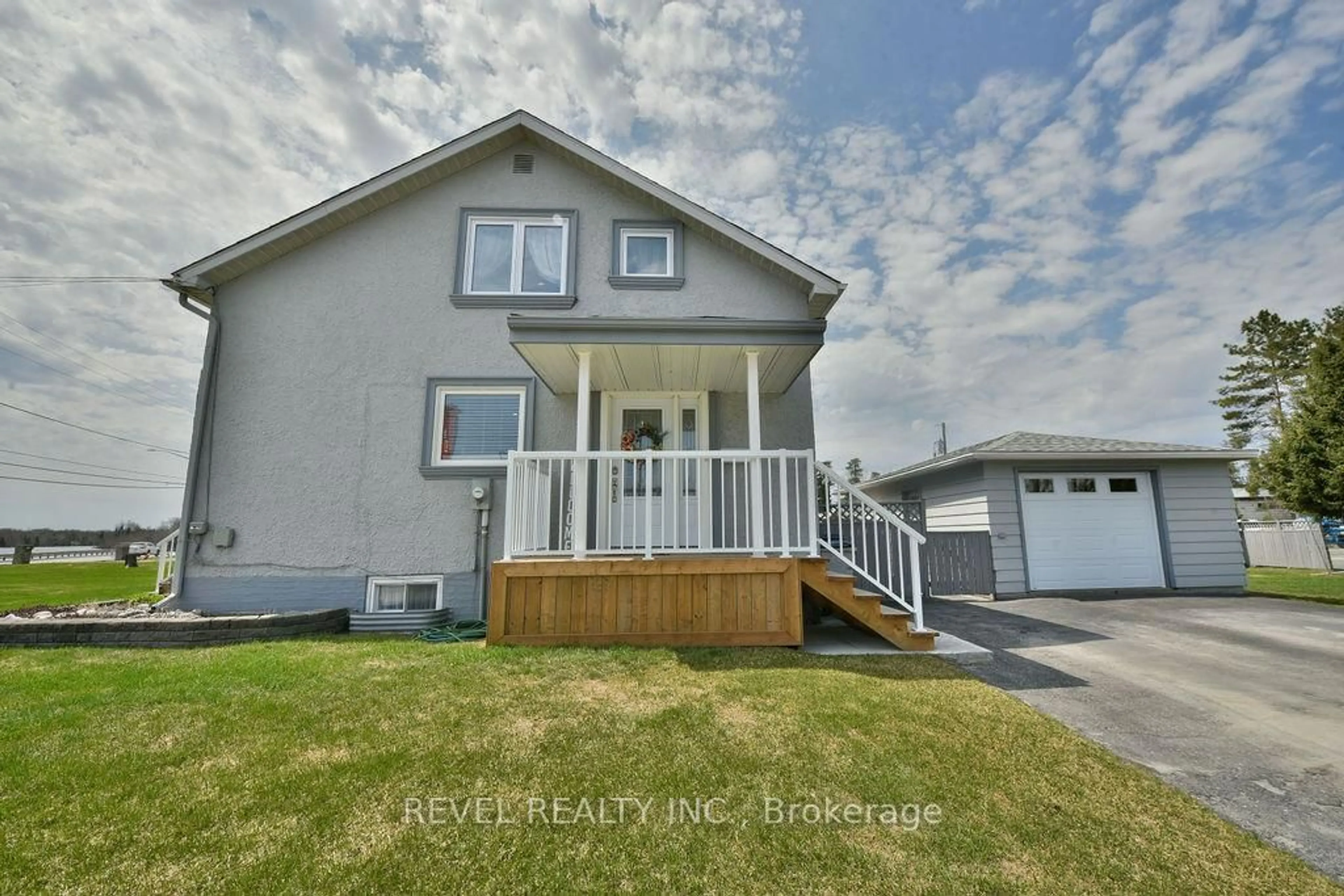 Home with vinyl exterior material, street for 864 Riverside Dr, Timmins Ontario P4N 3W2