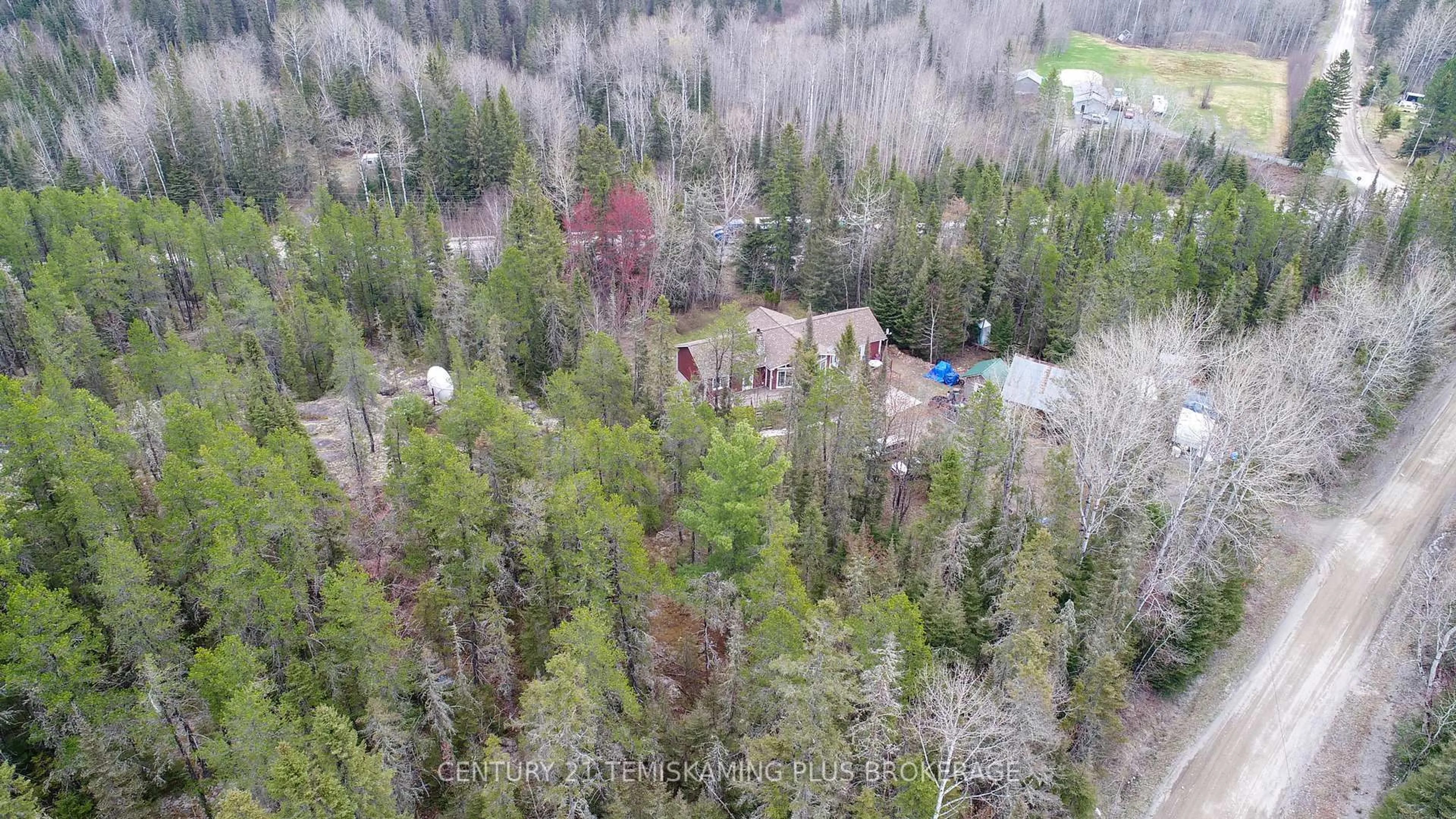 A pic from outside/outdoor area/front of a property/back of a property/a pic from drone, forest/trees view for 488011 Chamberlain 6 Rd, Chamberlain Ontario P0J 1H0