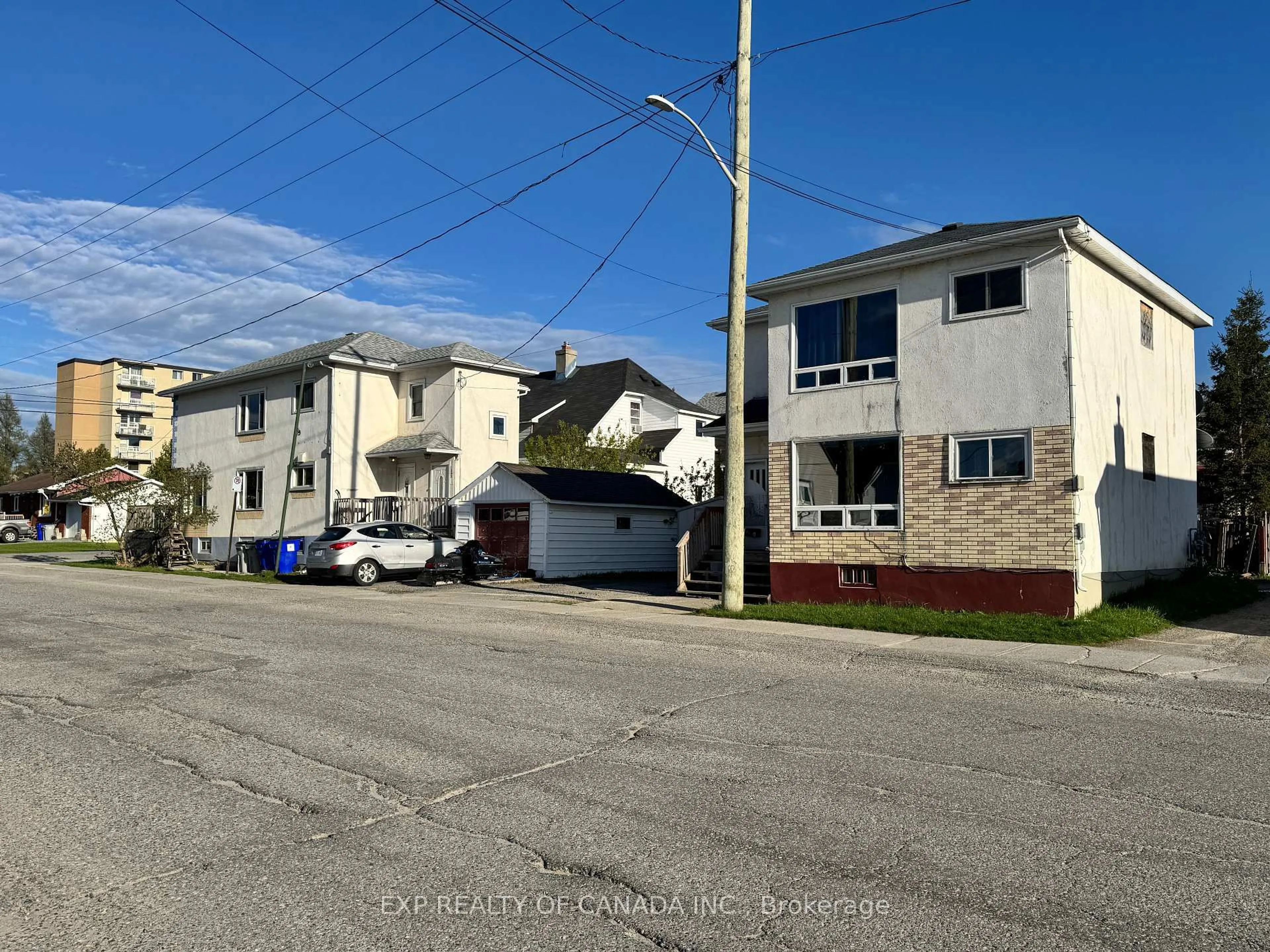 A pic from outside/outdoor area/front of a property/back of a property/a pic from drone, street for 245 Cedar St, Timmins Ontario P4N 6J5