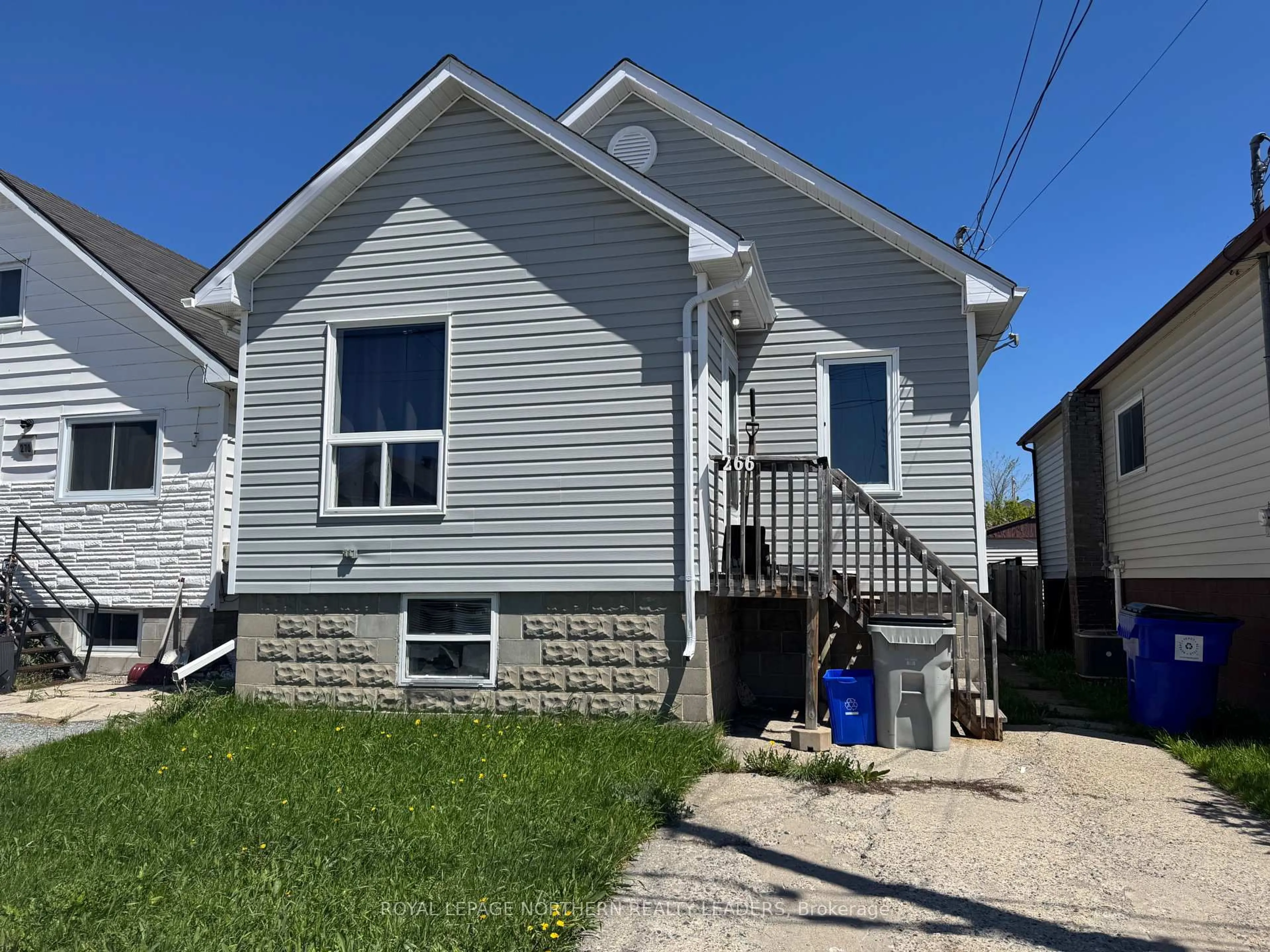 Home with vinyl exterior material, street for 266 Birch St, Timmins Ontario P4N 6E6