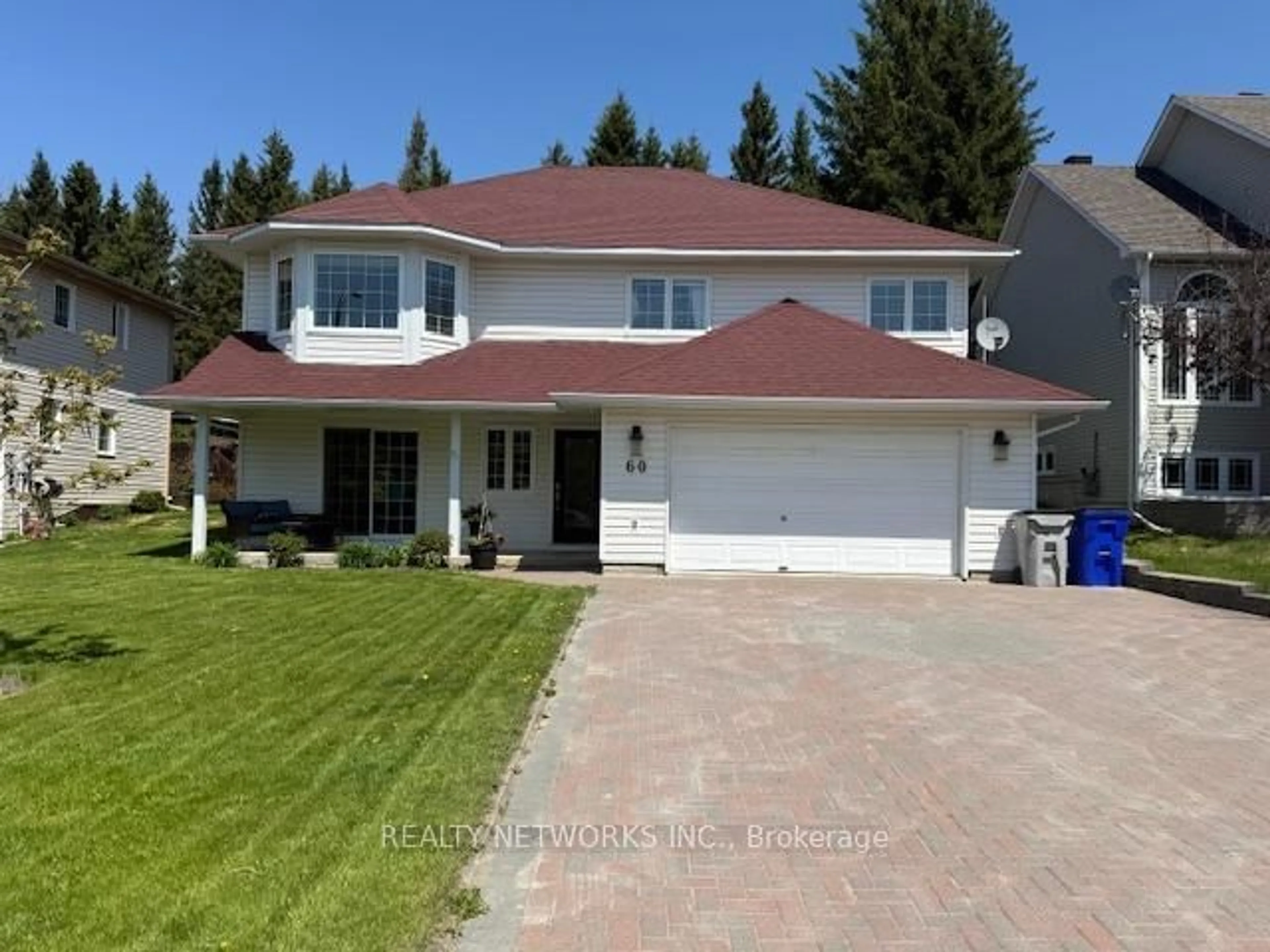 Home with vinyl exterior material, street for 60 Castlewood Ave, Timmins Ontario P4R 1L5