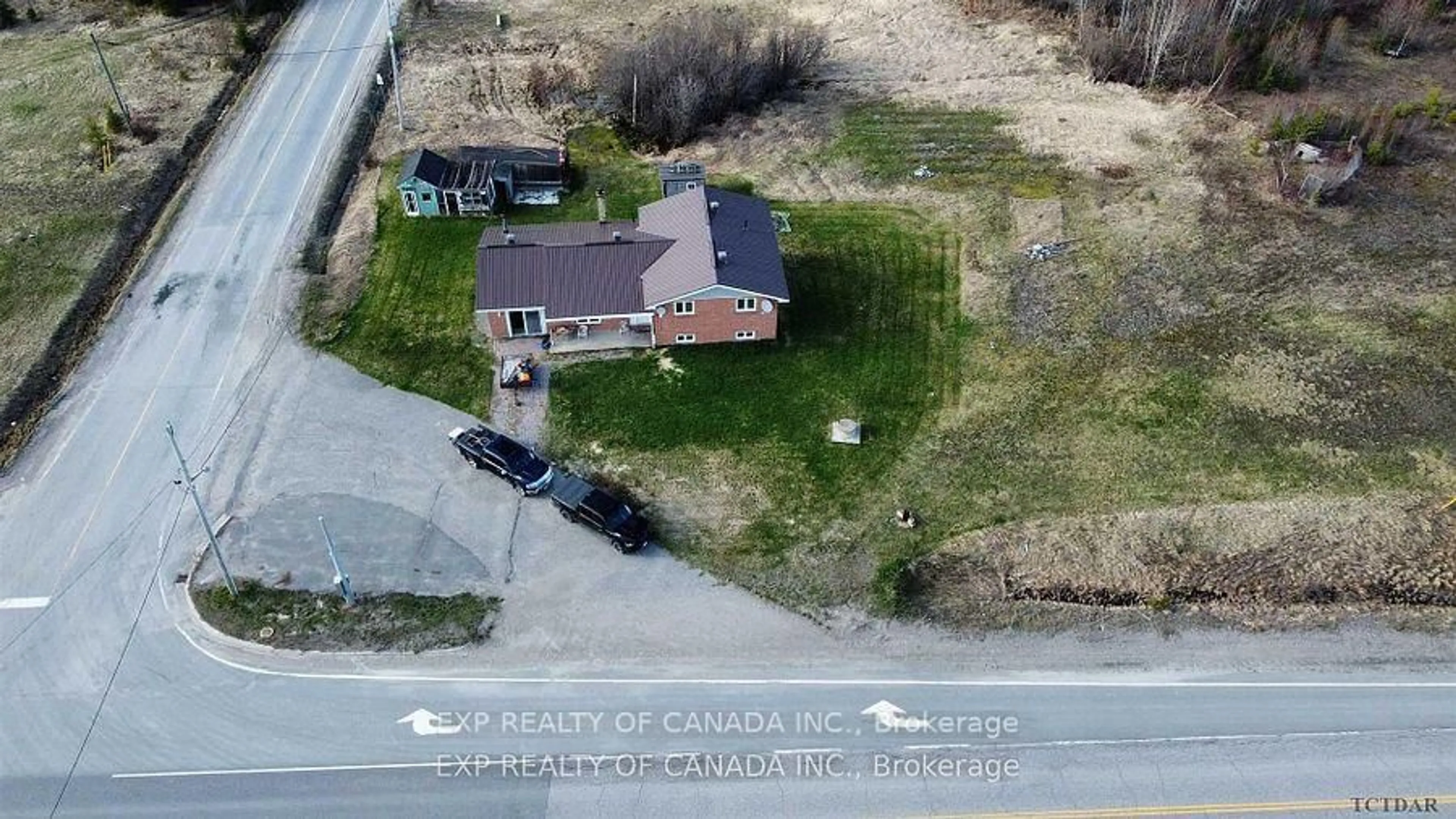 A pic from outside/outdoor area/front of a property/back of a property/a pic from drone, street for 4198 101 Highway, Black River Matheson Ontario P0K 1N0