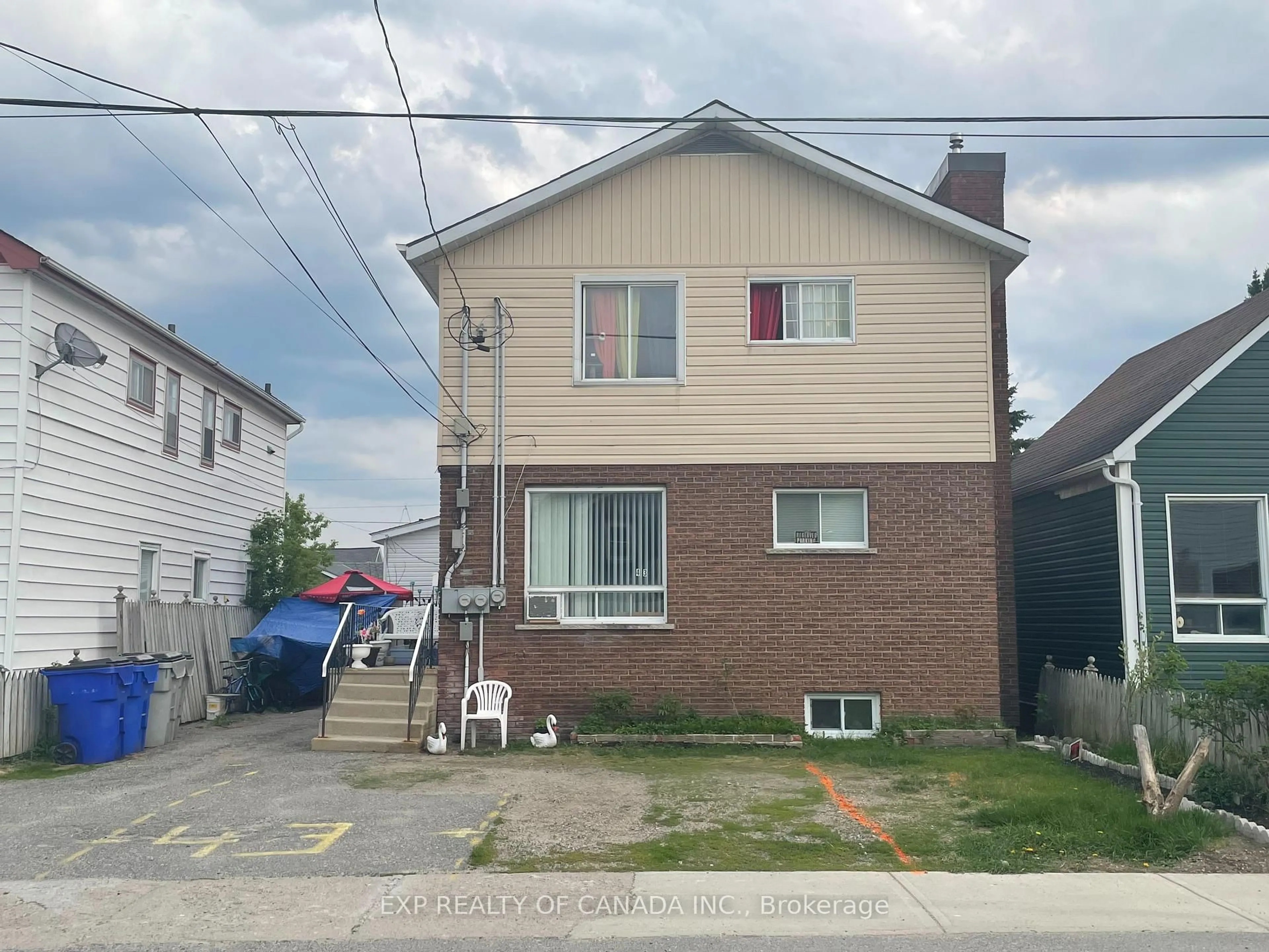 Home with brick exterior material, street for 41 - 43 Way Ave, Timmins Ontario P4N 3C4