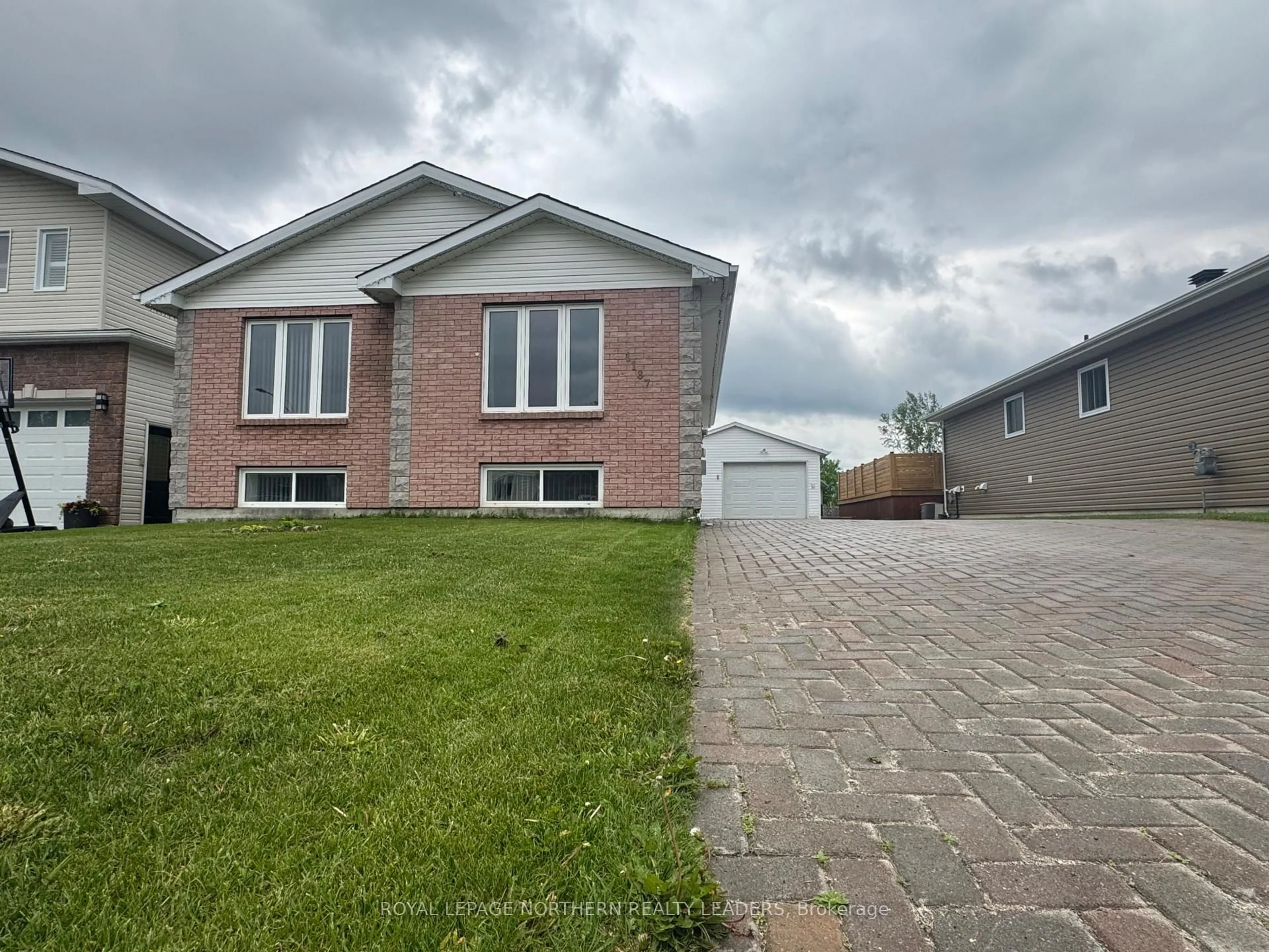 Home with brick exterior material, street for 1187 Park Ave, Timmins Ontario P4R 1M3