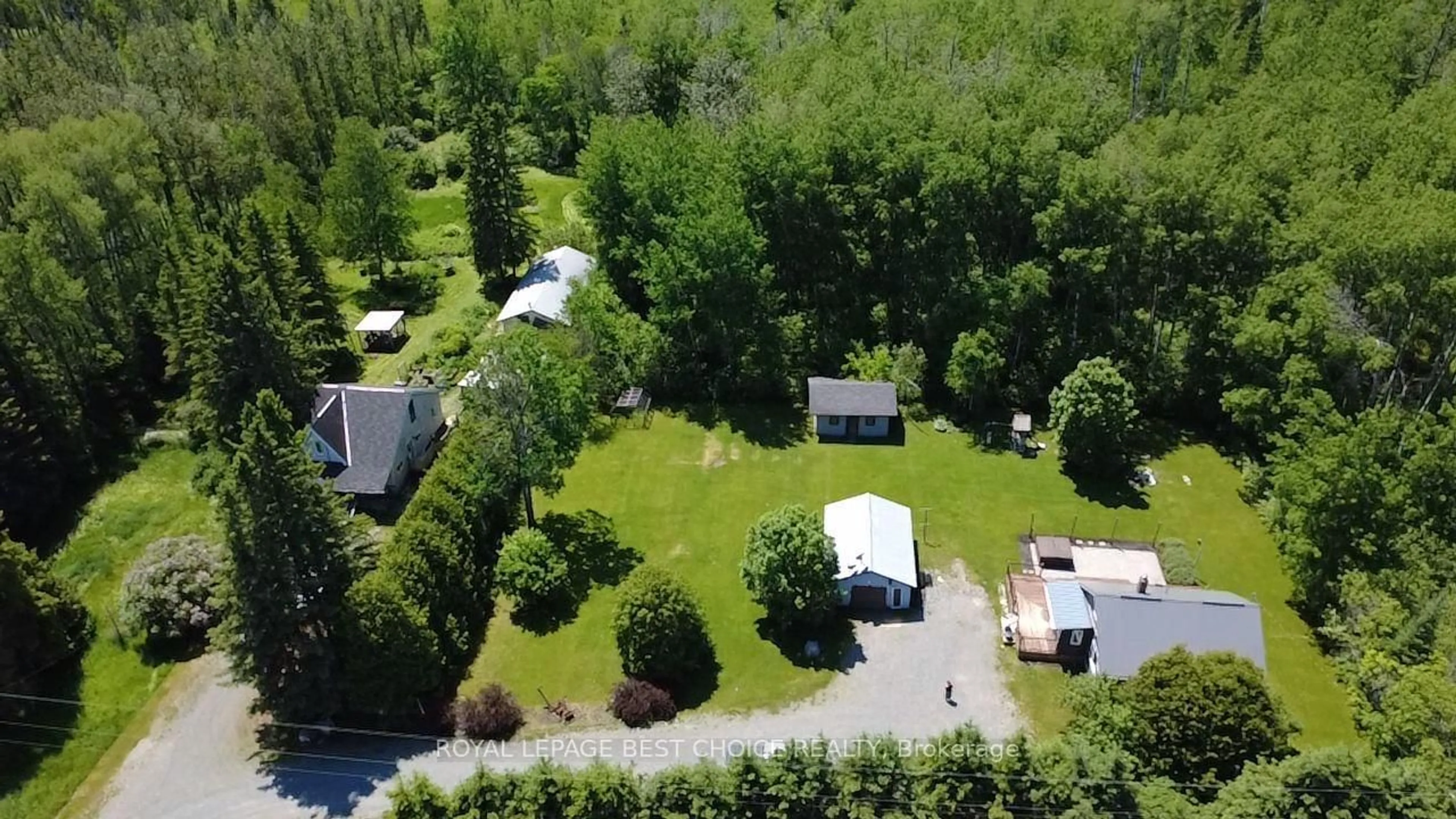 A pic from outside/outdoor area/front of a property/back of a property/a pic from drone, unknown for 335232 Highway 11, Chamberlain Ontario P0J 1H0